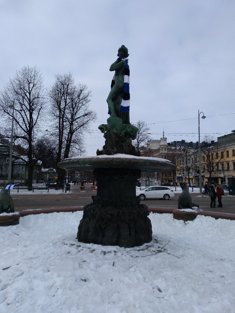 Havis Amanda sculpture by Ville Vallgren in Helsinki rephoto