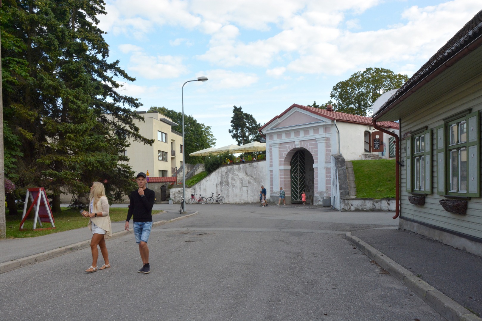 Photo postcard, view of Tallinn Gate Evening Tn. By. rephoto
