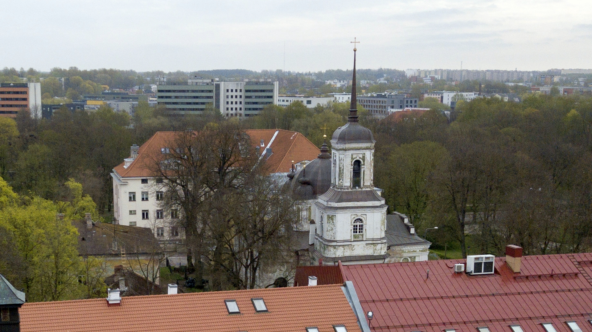 Tartu. View of the city from the tower of the Jan Church rephoto