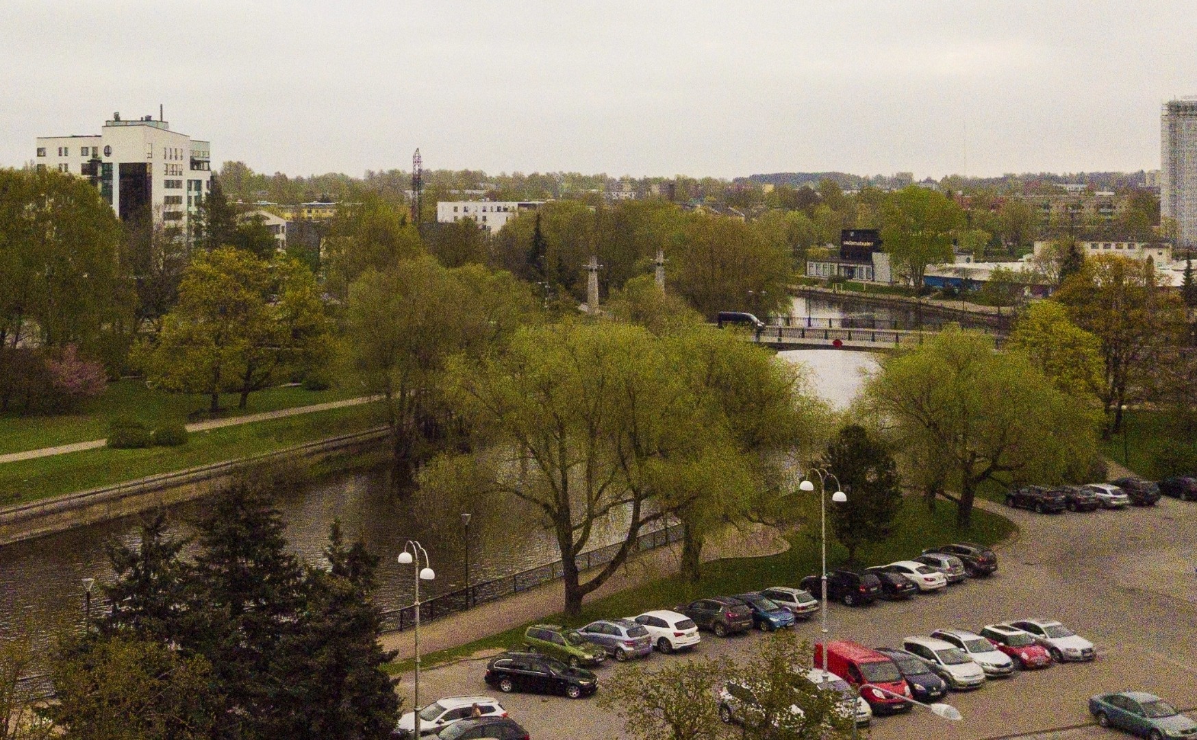 Tartu. View of Emajõele and the city towards the Fishing Market and the Jewish market rephoto