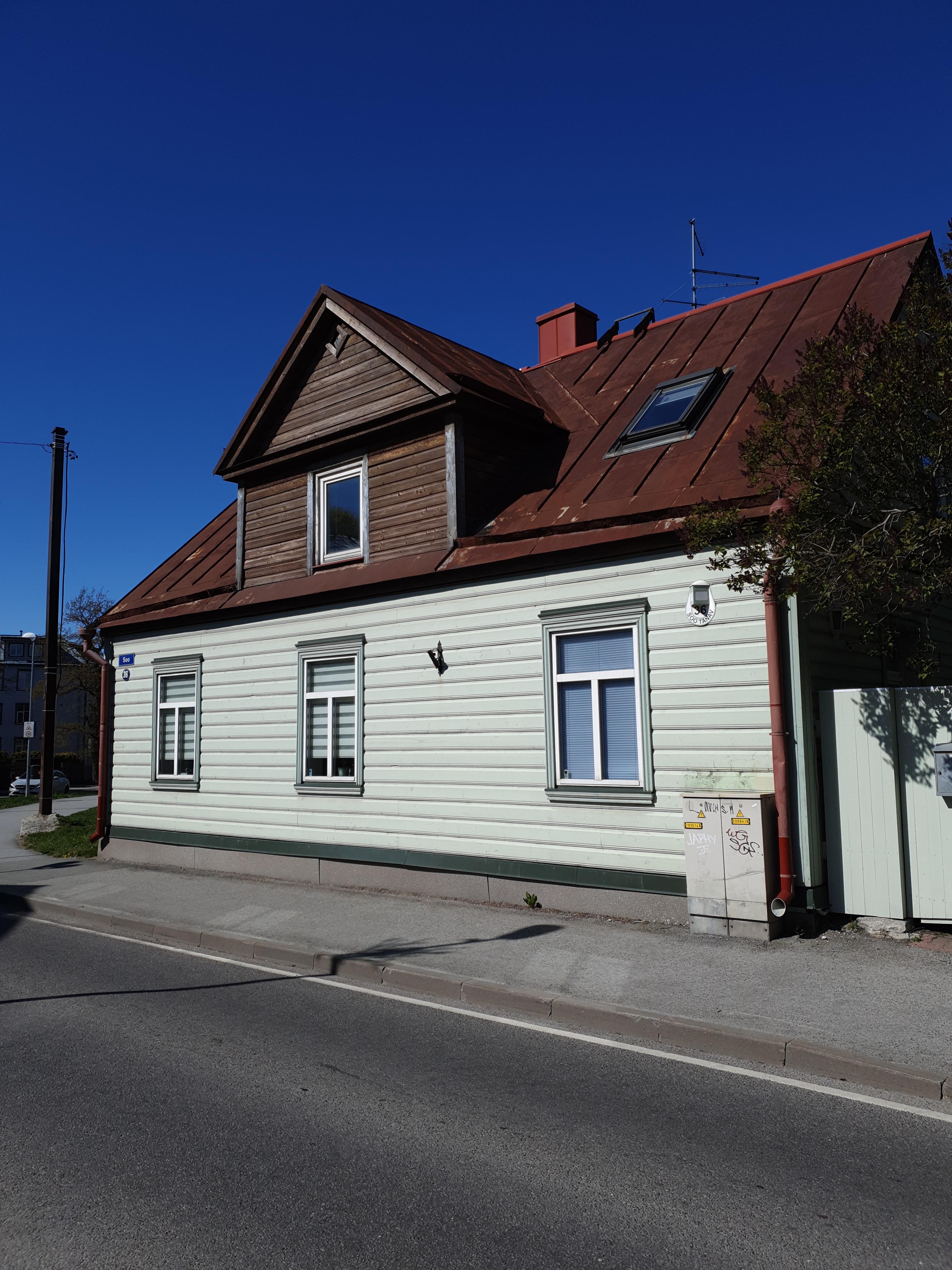House Nikonov Street no. 36 The house, where M.I. lived, was located. Kalin. rephoto