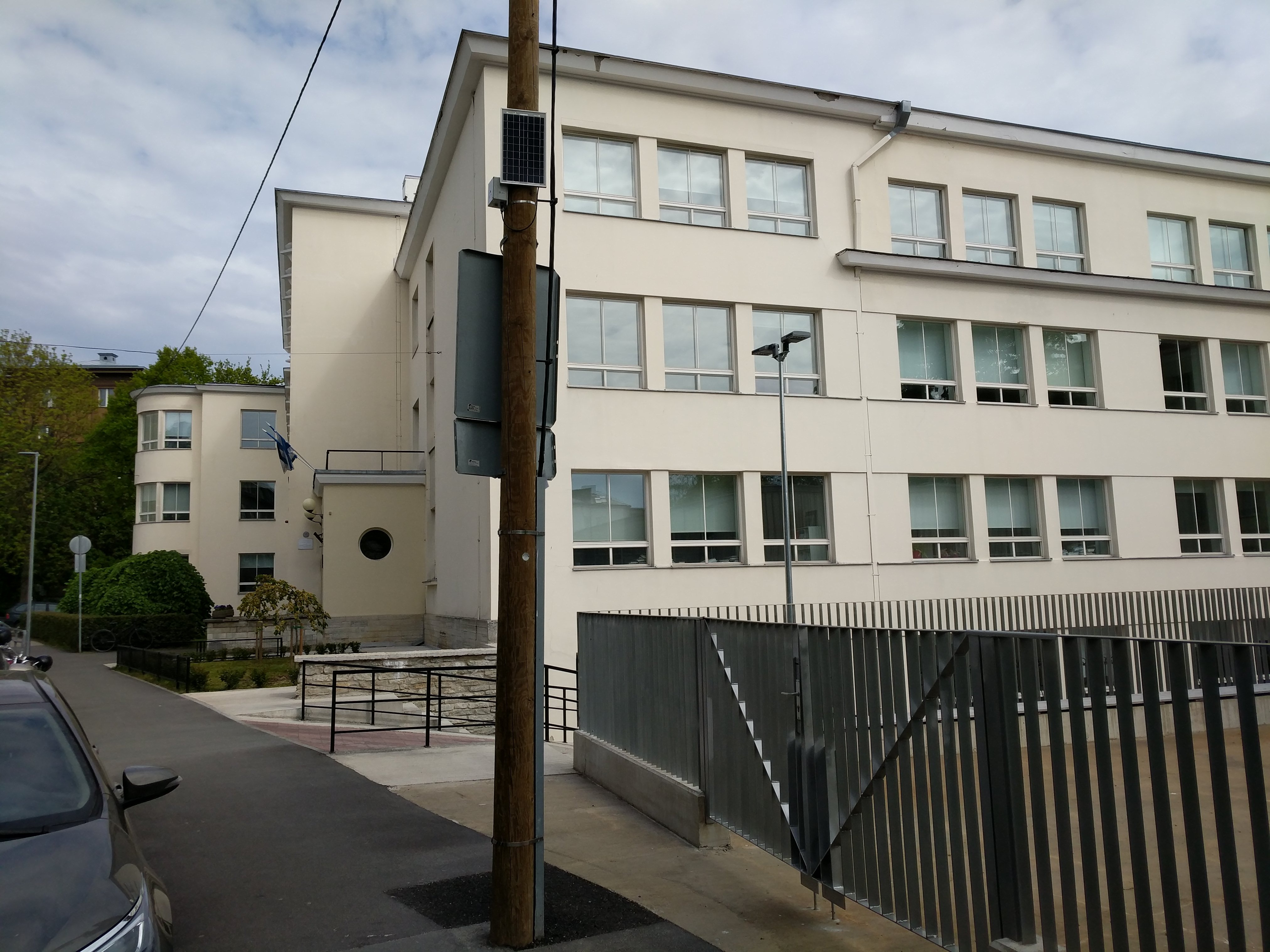 Tallinna 7. High school building on the Hariduse Street. rephoto