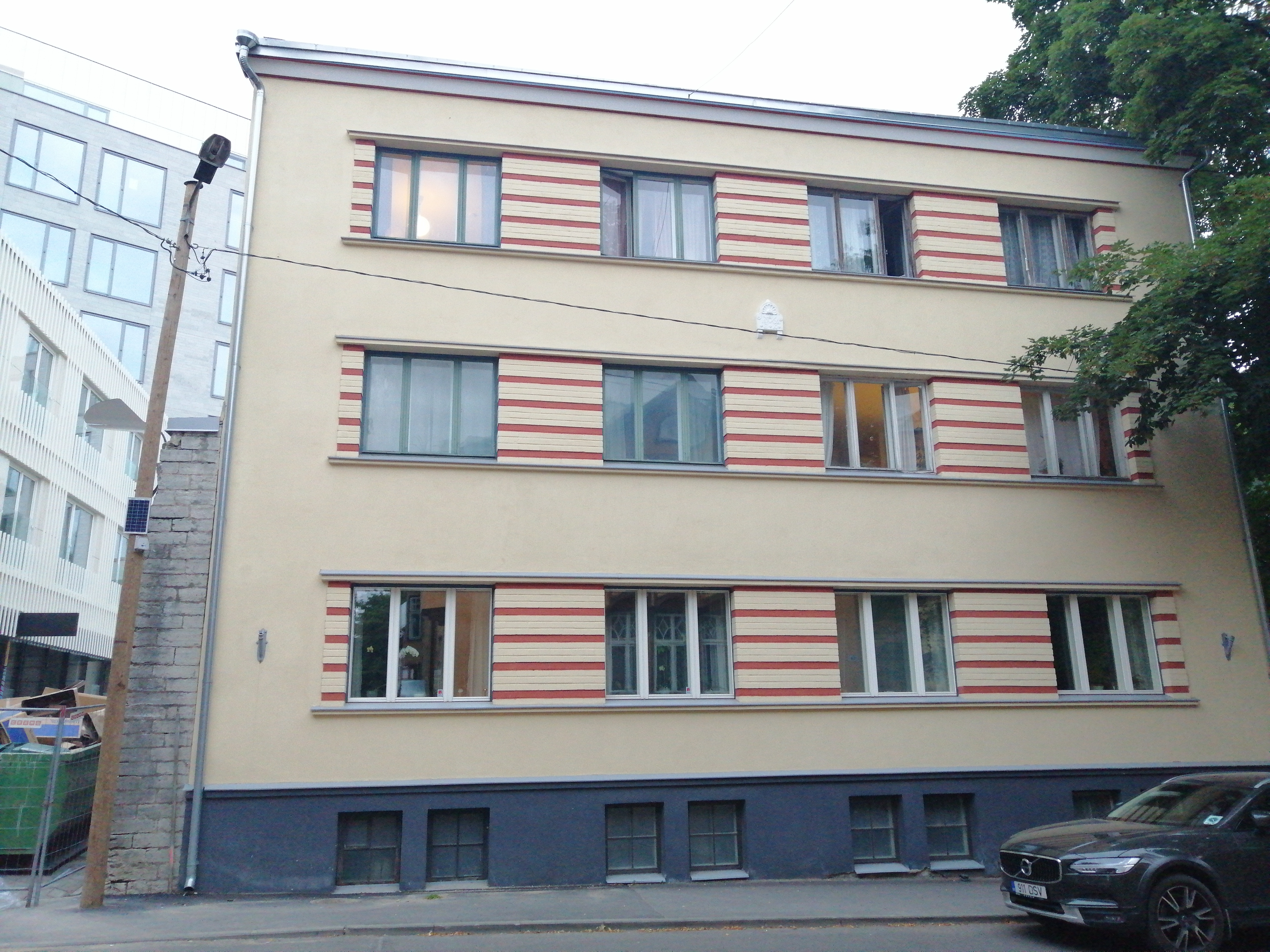 Korterelamu Süda 2a Tallinnas, vaade. Arhitektid Eugen Habermann, Ernst Kühnert rephoto