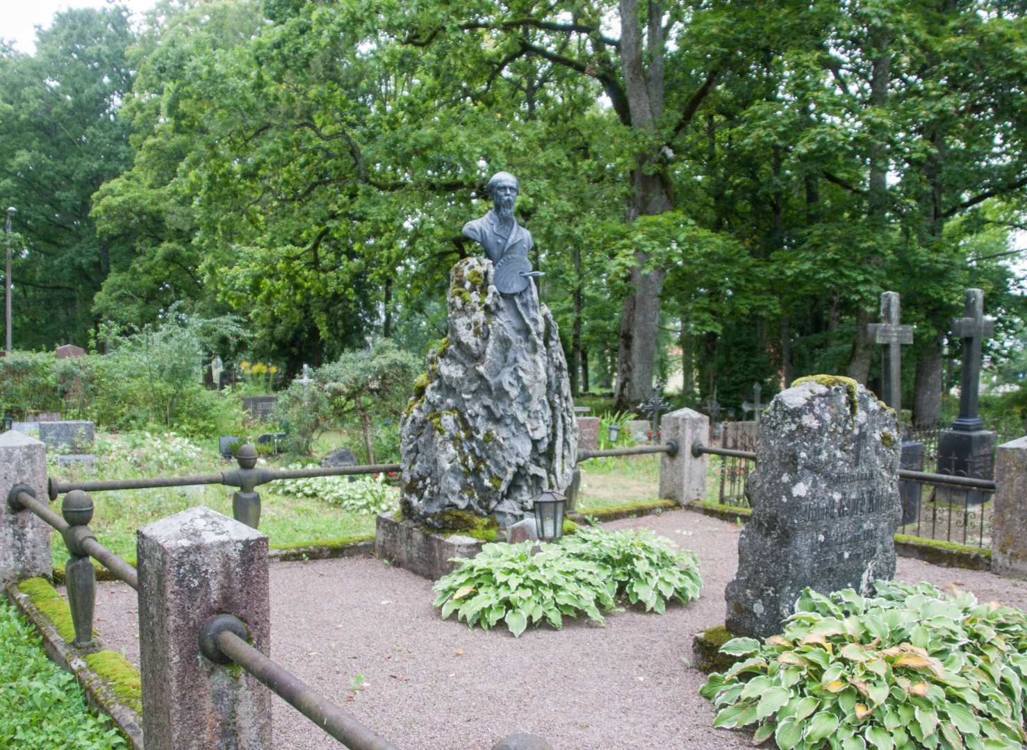 Painting artist Johann Köler's tomb monument on the Great-Jaani cemetery. rephoto