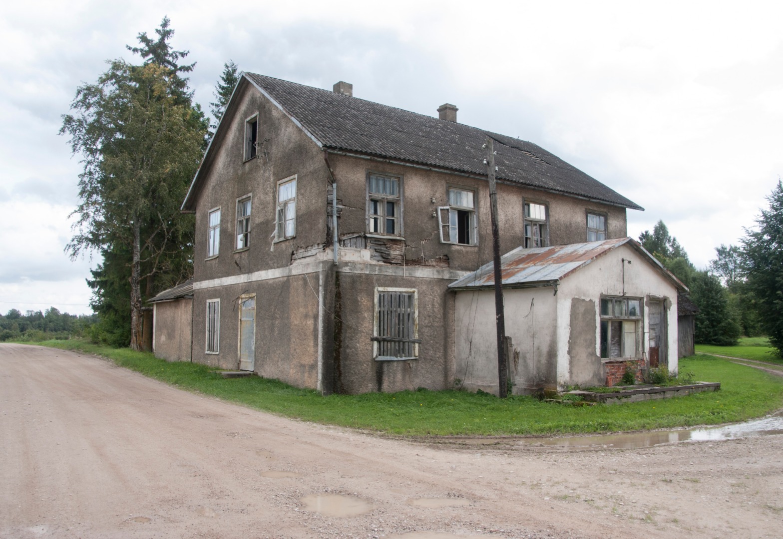 fotopostkaart, Tarvastu khk, Mõnnaste meierei, postiagentuur, u 1925 rephoto