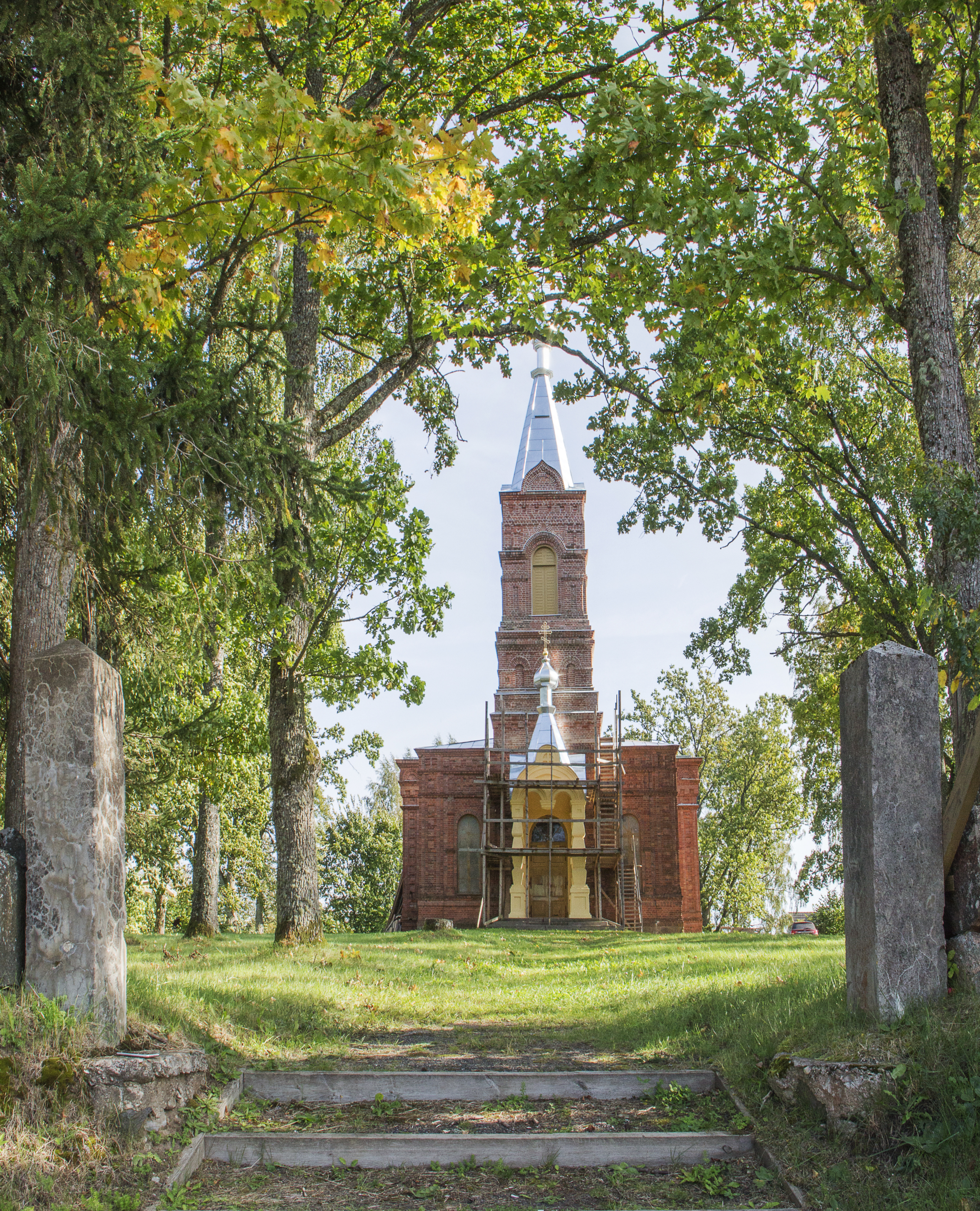 trükipostkaart, Suure-Jaani khk, Suure-Jaani, õigeusukirik, Peetruse-Pauluse kirik, u 1935 rephoto