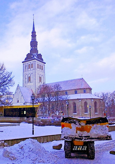 View of the Tallinn Niguliste Church rephoto