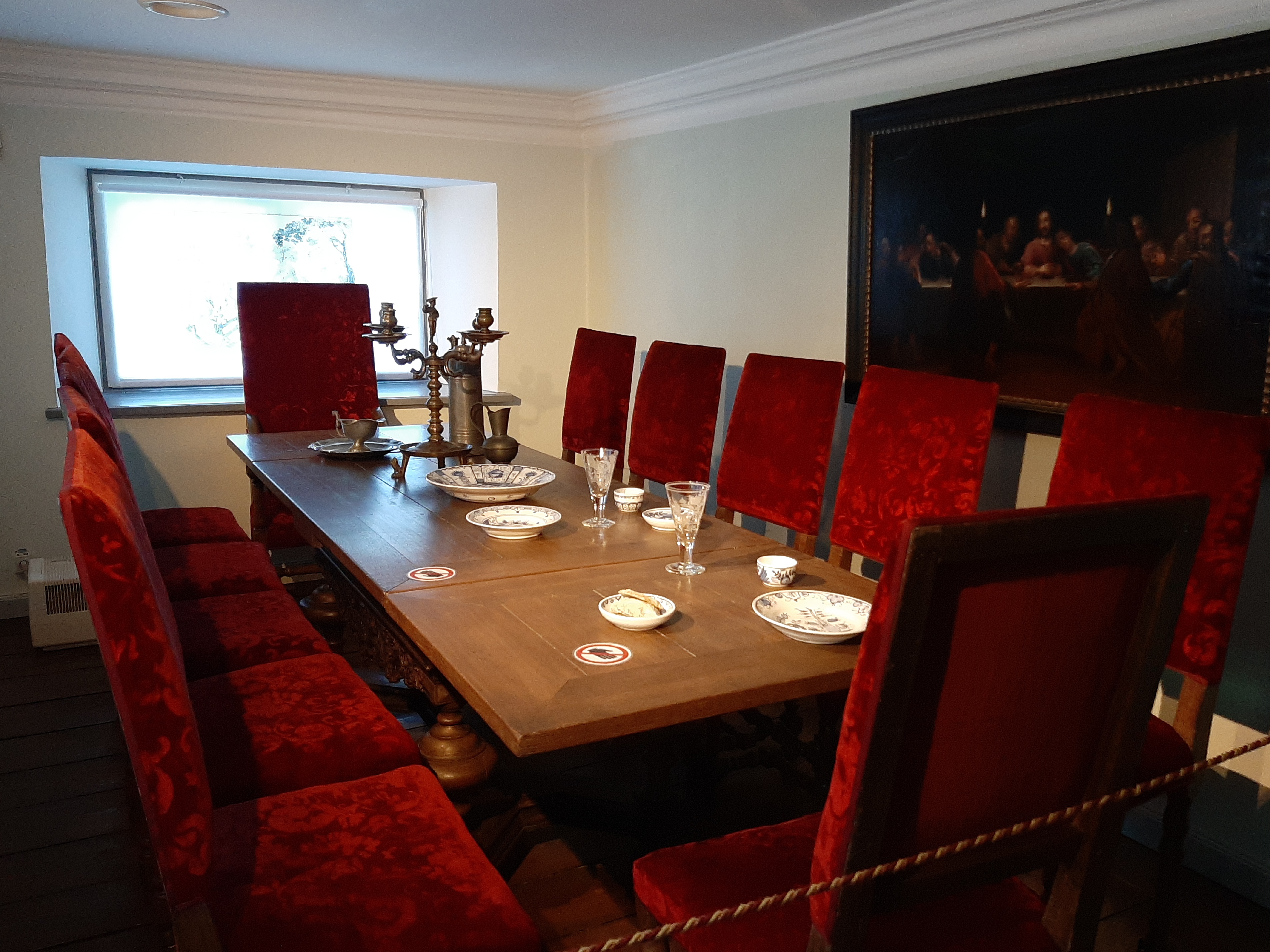 Tallinn, Peeter I house in Kadriorus, view of the dining room. rephoto