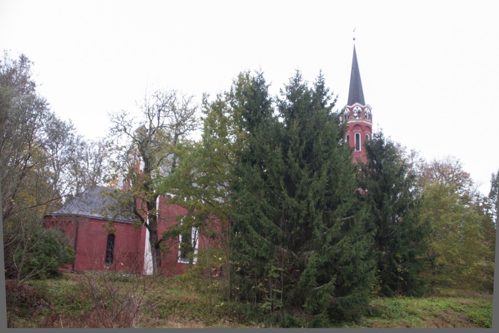 foto, Viljandimaa, Halliste kirik, varemetes, u 1960 rephoto