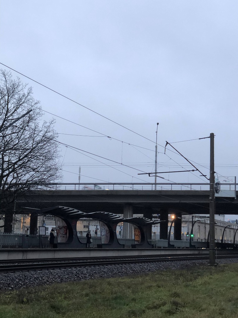 Construction of the viaduct of Pärnu highway. rephoto