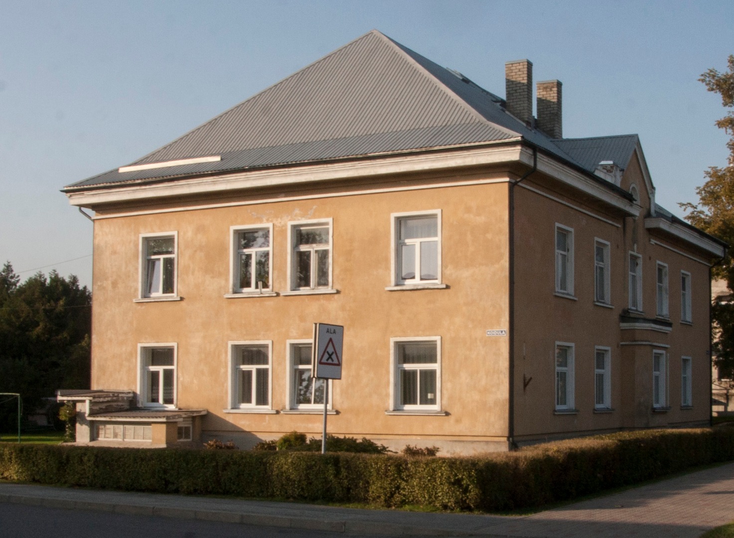 foto, uued elamud Türil 1958.a. rephoto