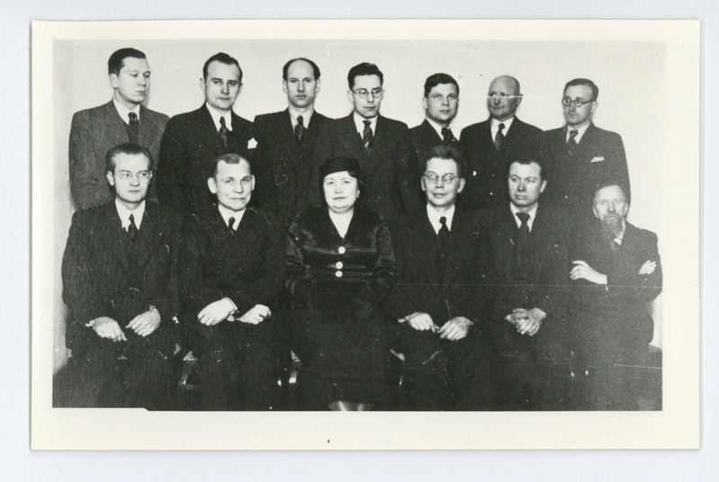 FR. Tuglas (Iv. VAS. 4) with Lithuanian writers in Kaunas on February 17th. 1938