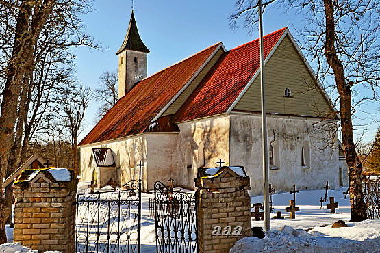 Foto. Noarootsi Püha Katariina kirik. Mustvalge. Foto: J. Grünthal. rephoto