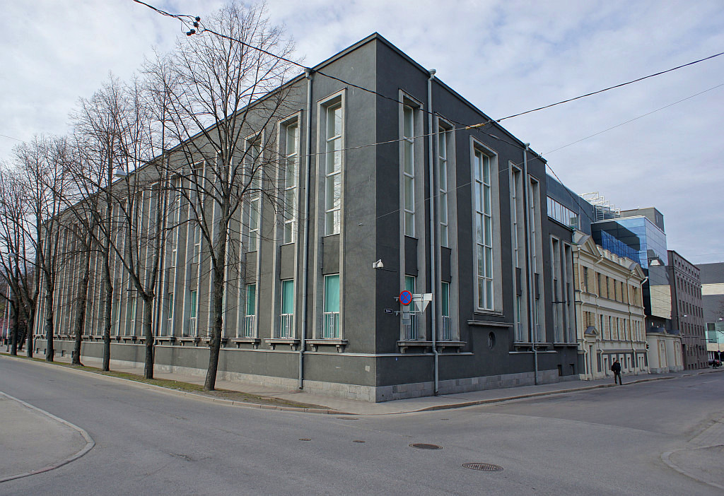 Eesti Panga hoone. Vaade Sakala tänavalt rephoto