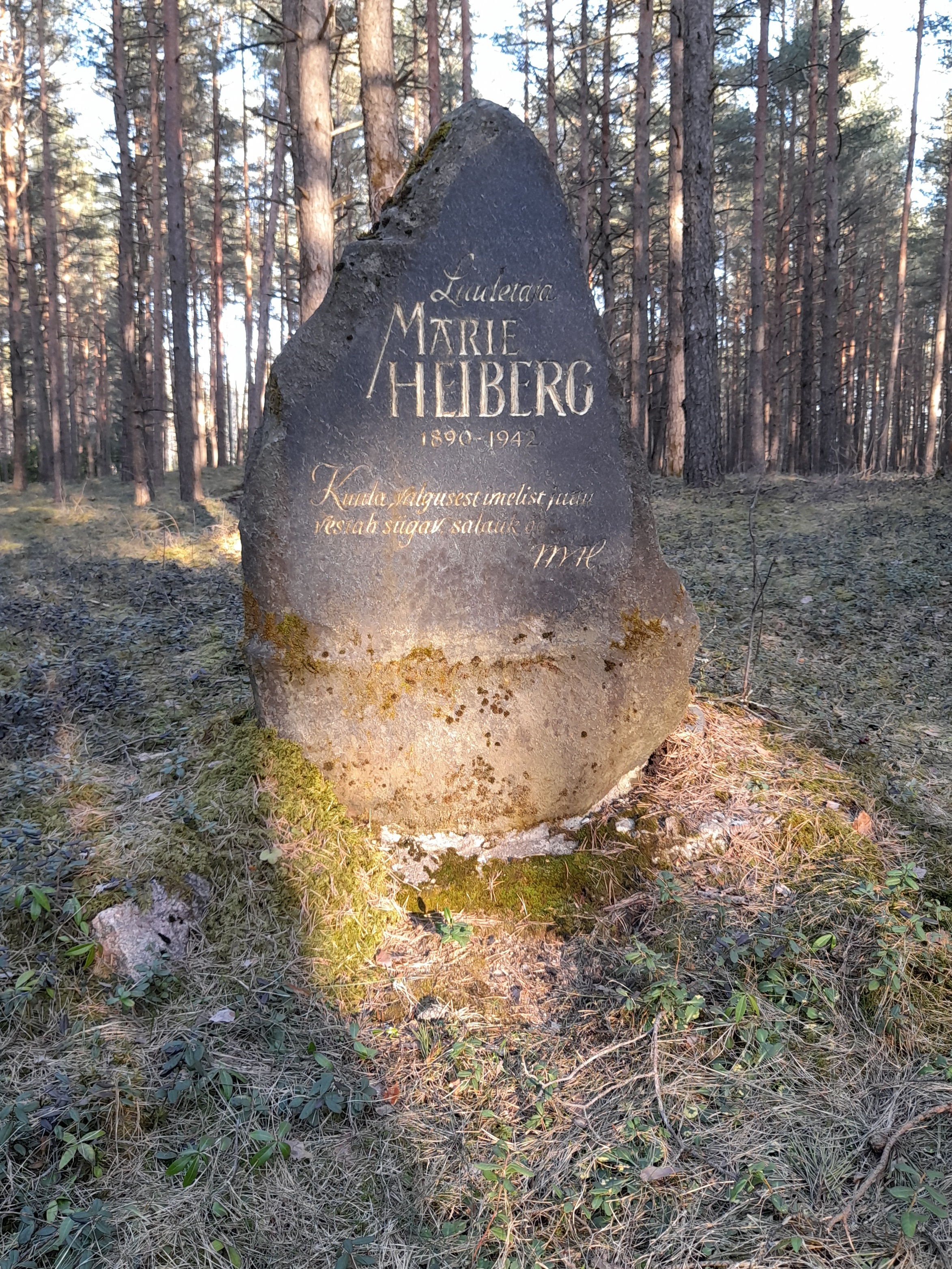 Marie Heiberg's grave 18. X 1965 rephoto
