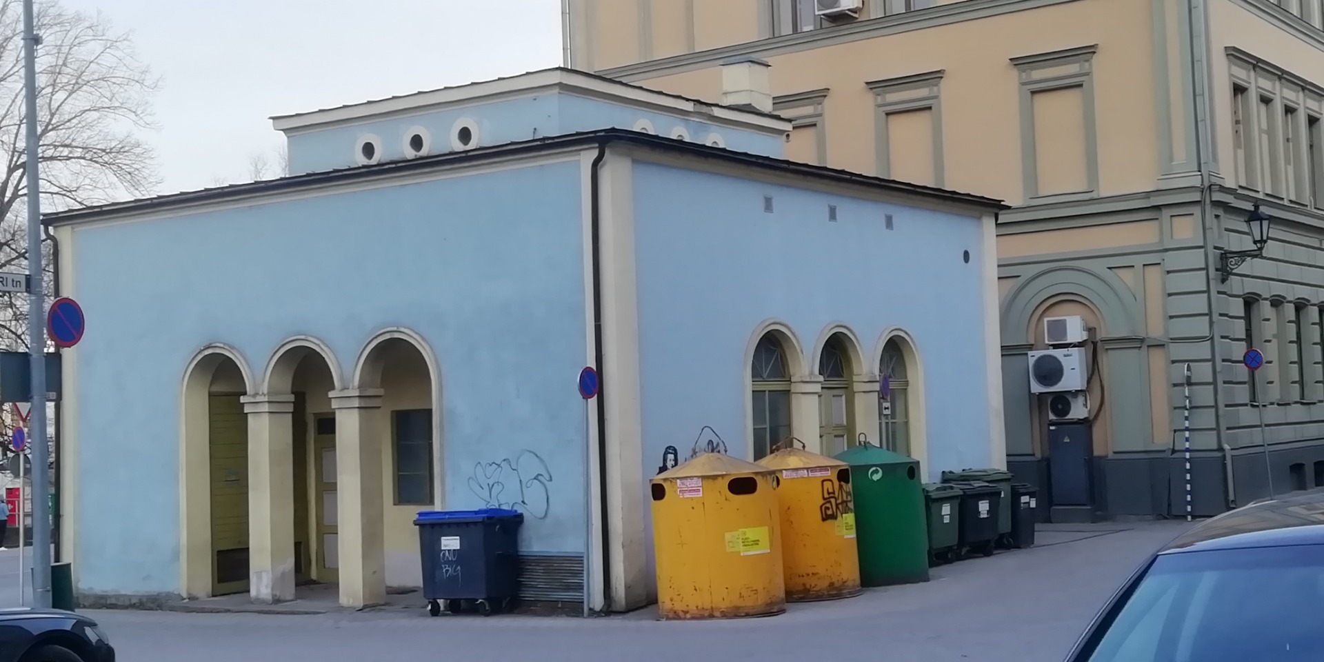 Petrol station in Tartu in 1938. rephoto