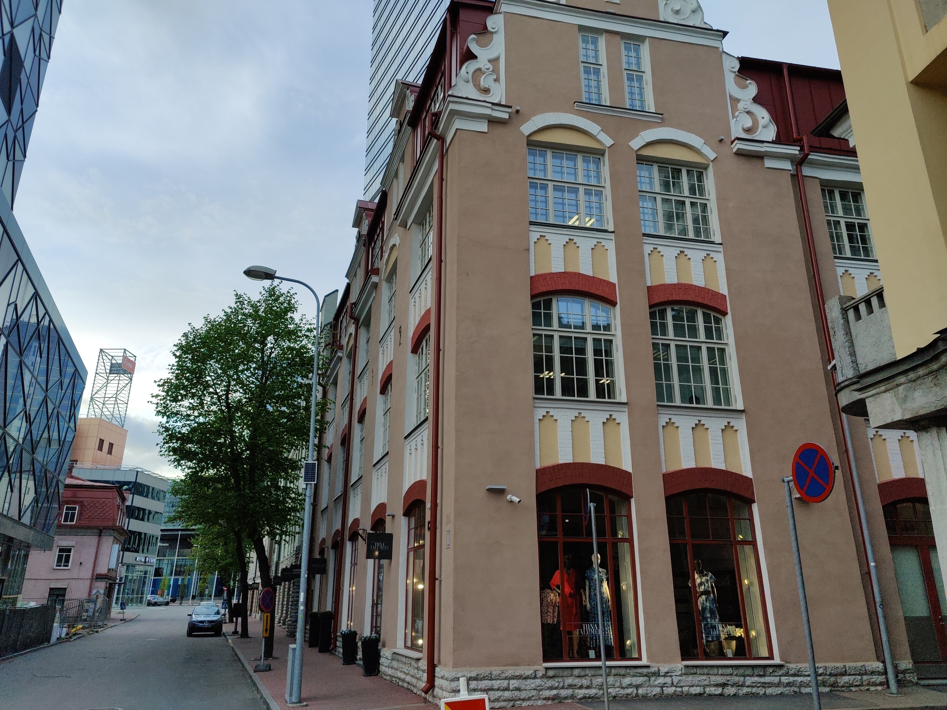 Old building of the municipality in Tallinn rephoto