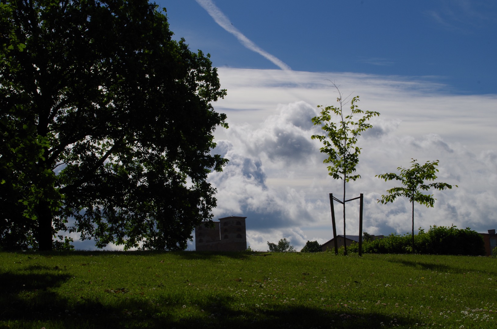 Rakvere, laps kelguga Ausambamäel rephoto