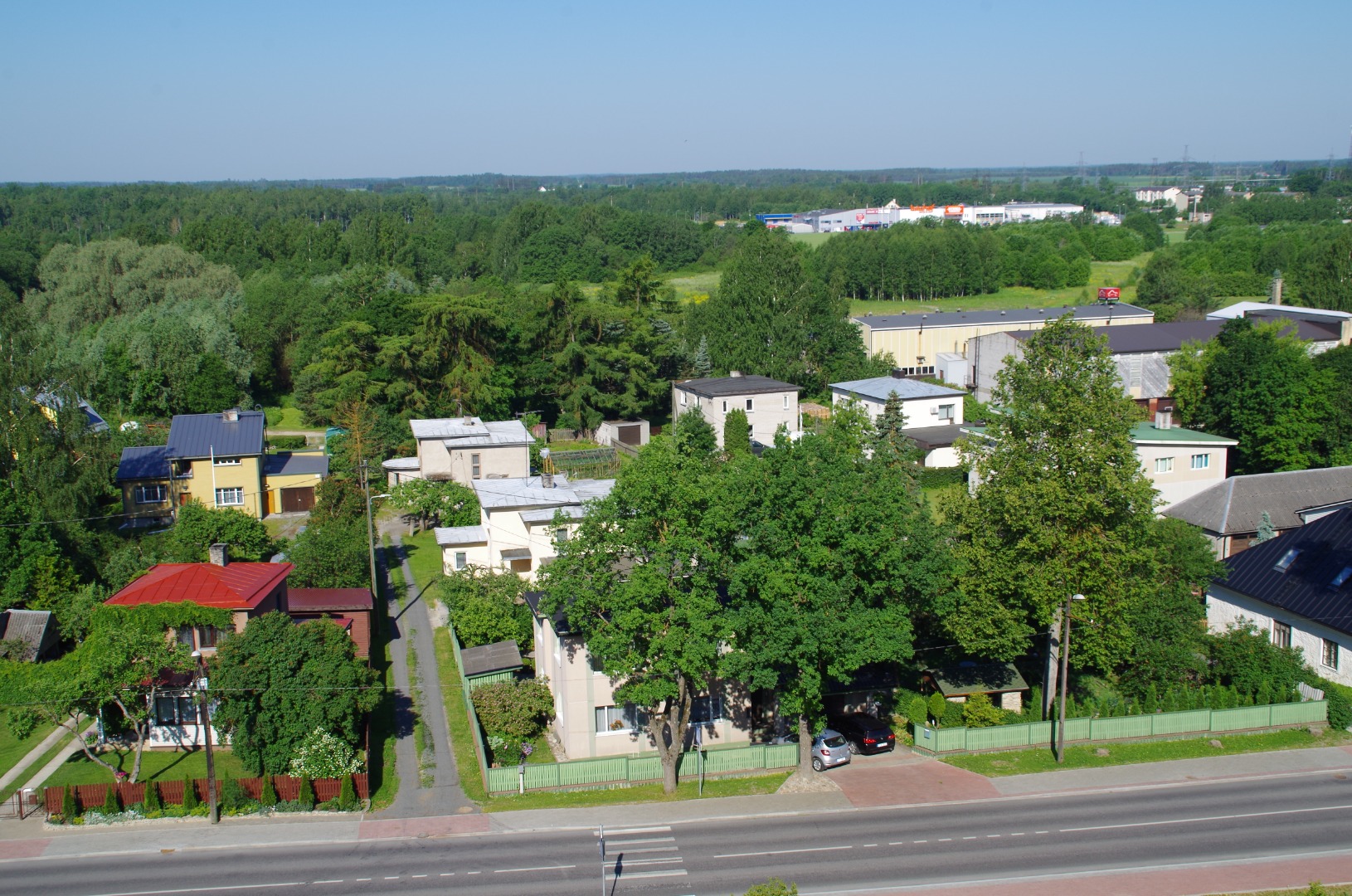 View from the castle to Vallikraavi Street rephoto