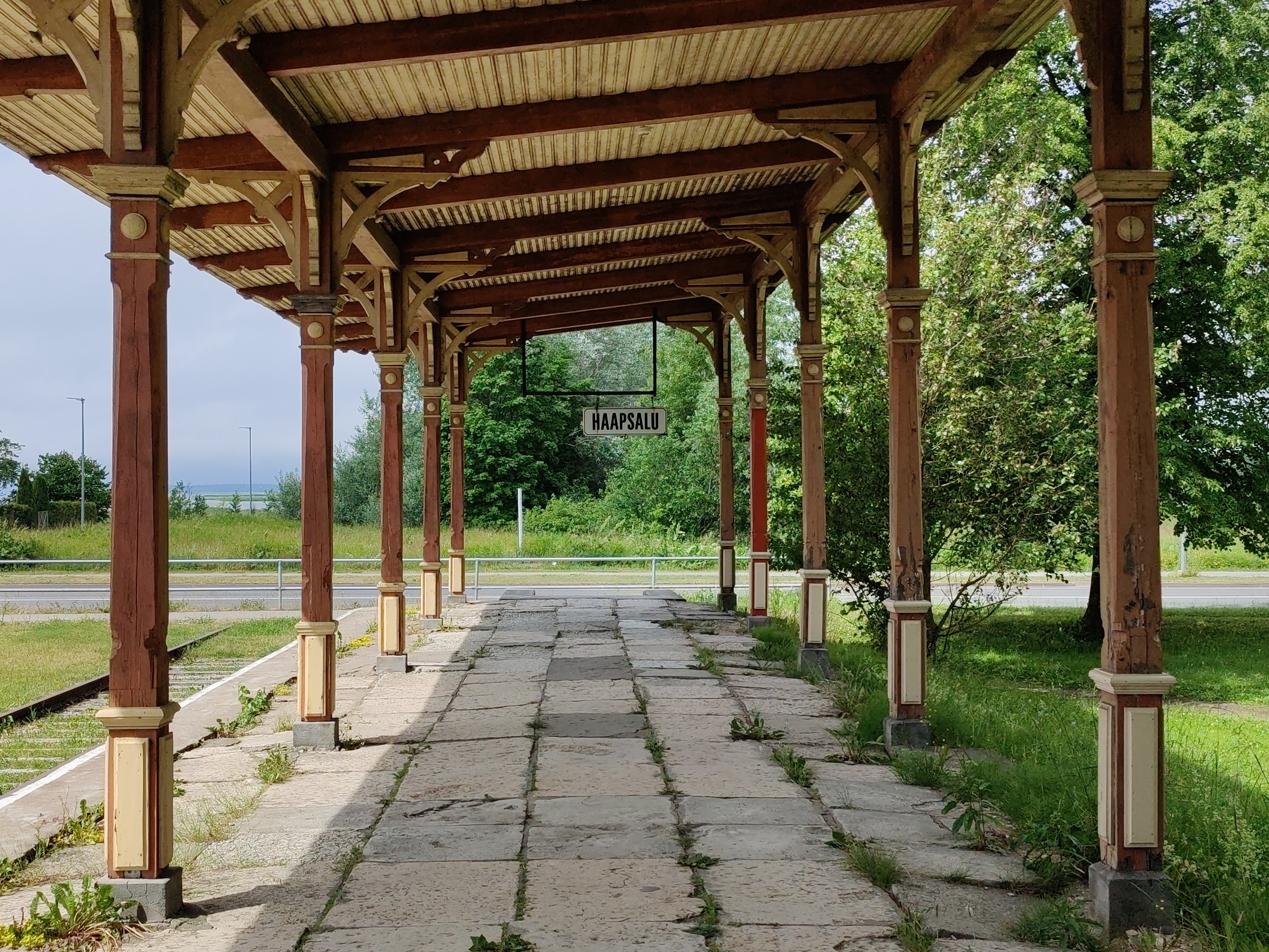 Haapsalu Railway Station with Perroon and Eeslaht Railway Station rephoto