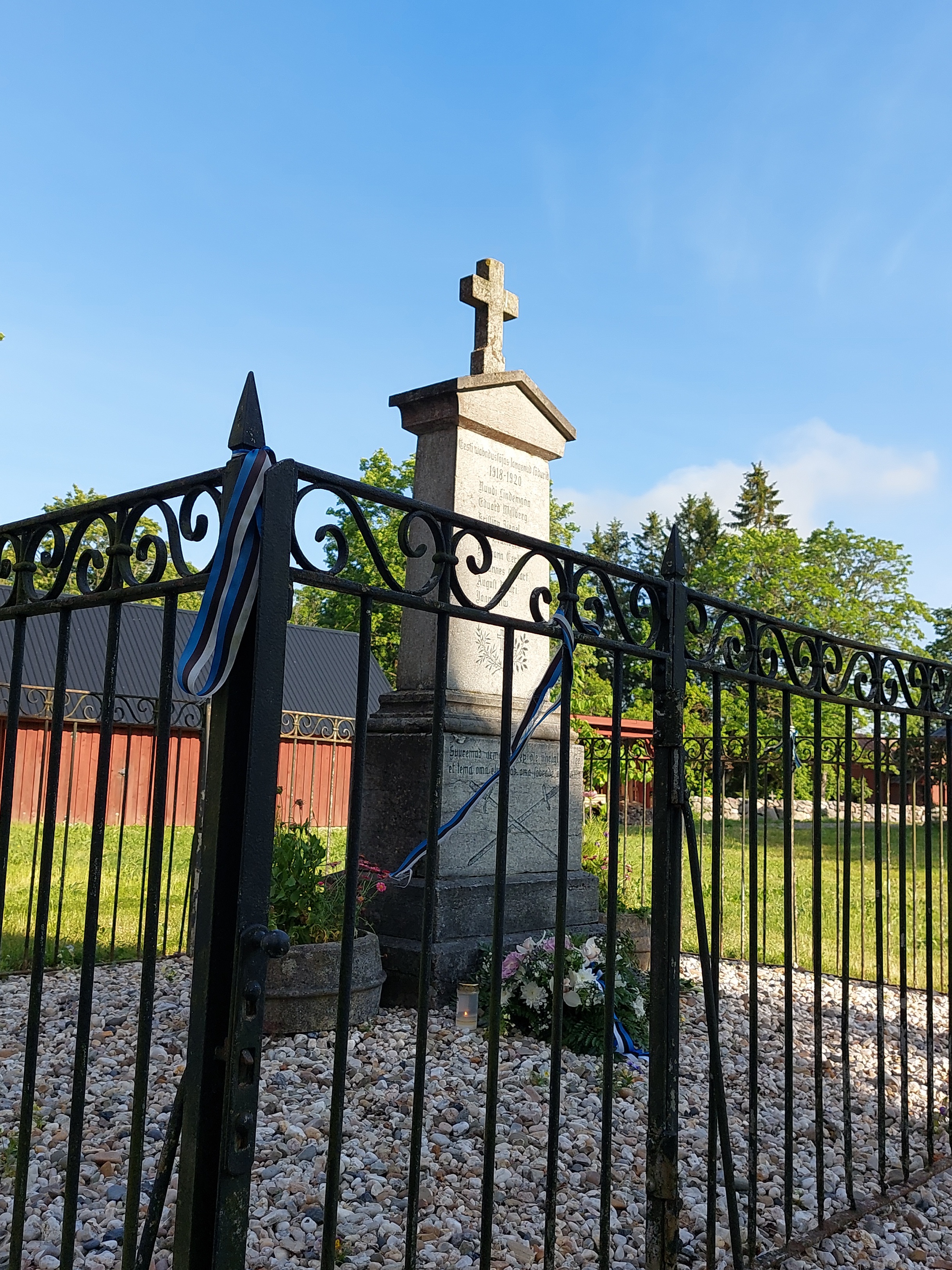 Harju county Padise county, Harju-Risti village, Harju-Risti church garden rephoto