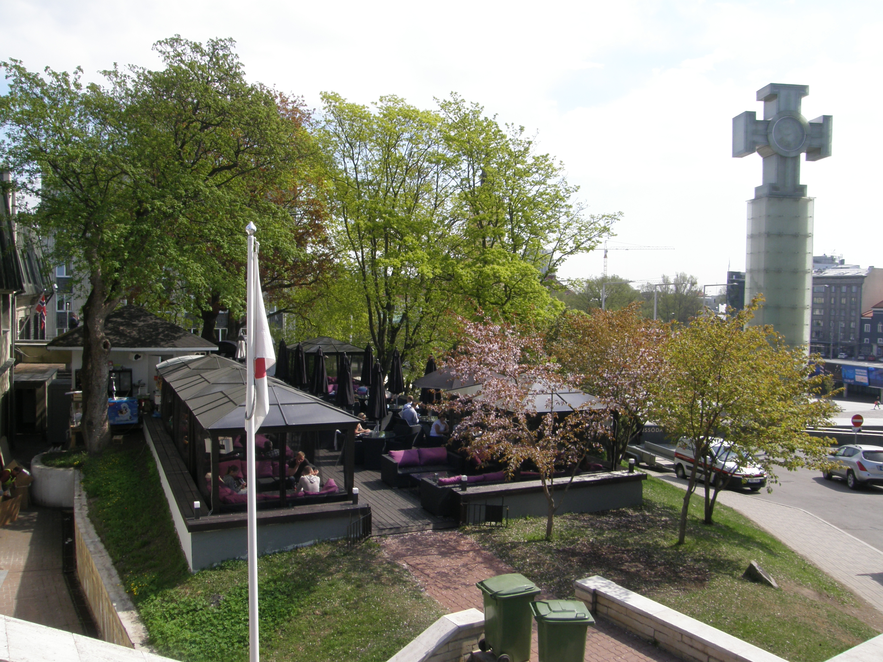 Harju värava trepid, vaade Jaani kiriku suunas. rephoto