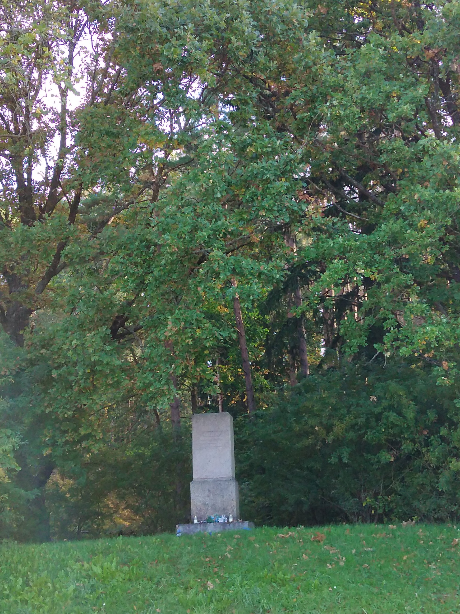 German occupation in Estonia. The monument of the War of Independence in Reola. rephoto