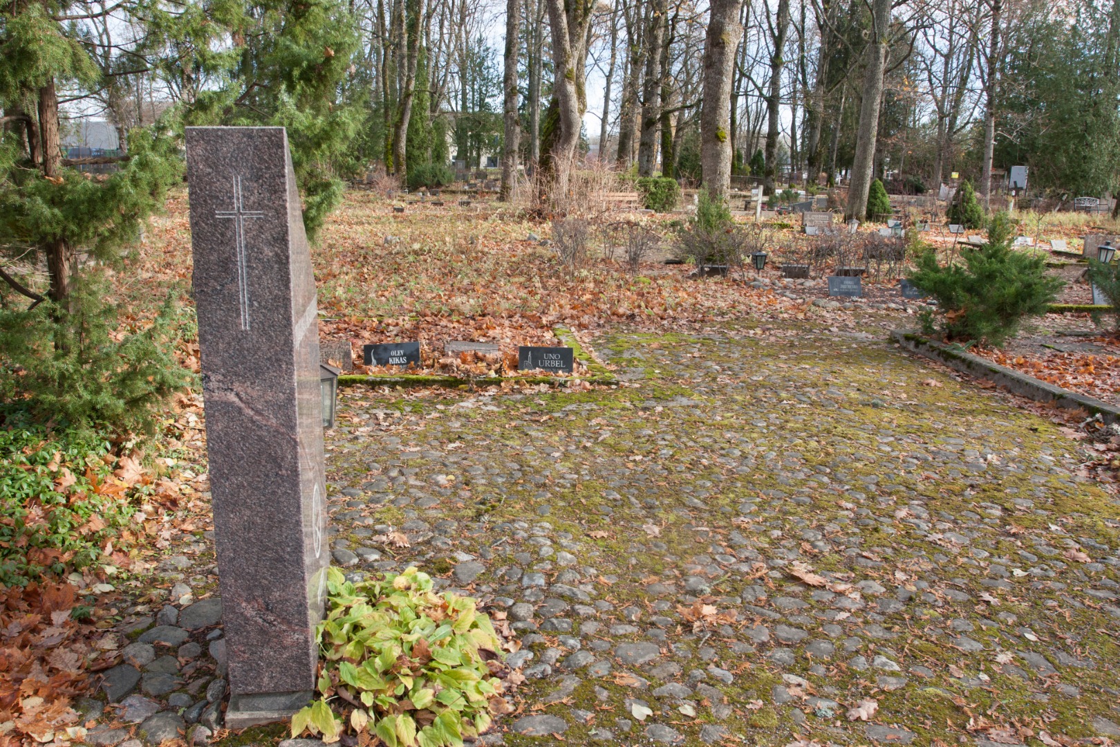 foto, (Eesti 1.) metsavendade mälestussamba avamine, Viljandi, Pauluse kiriku kalmistu, 1997, foto L. Kadalipp rephoto