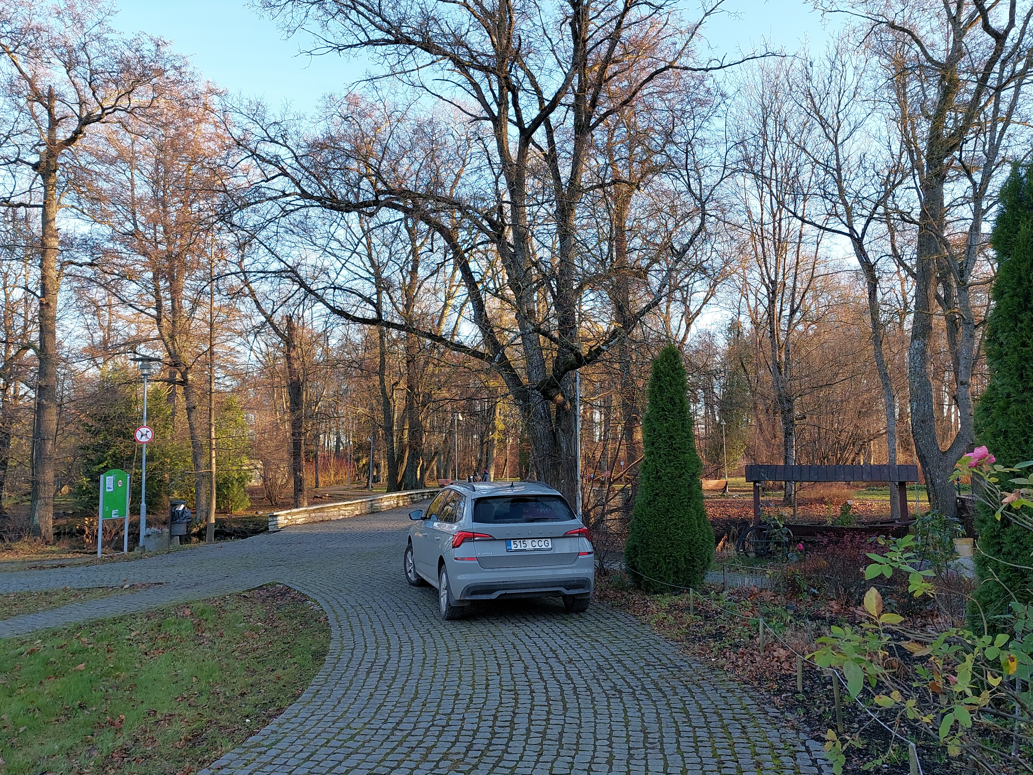 Mustamäe tee ja Linnu tee nurgal asuva Löwenruh suvemõisa park. rephoto