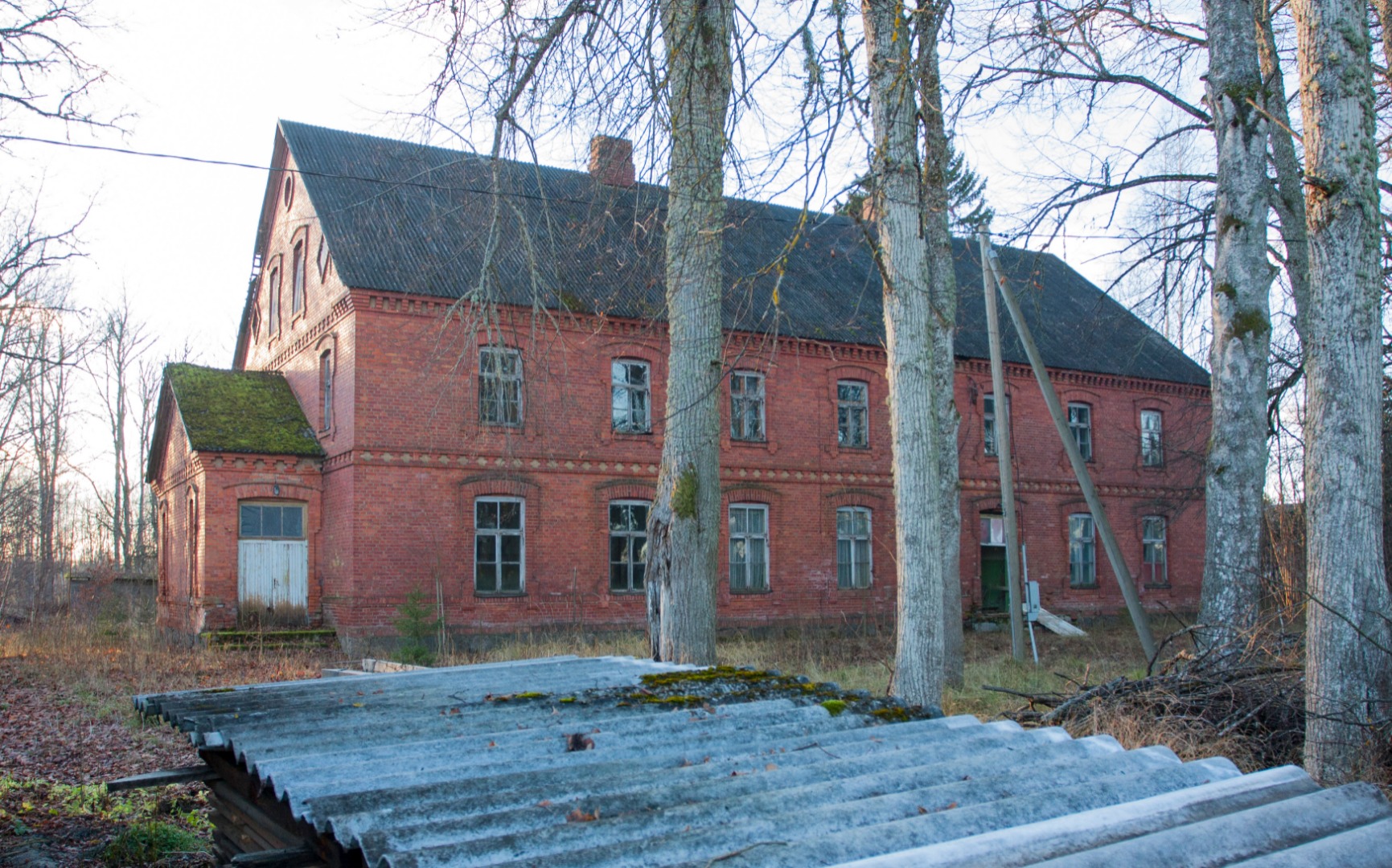 fotoKolga-Jaani khk Lalsi kool, maja ees õpilased u 1910 rephoto