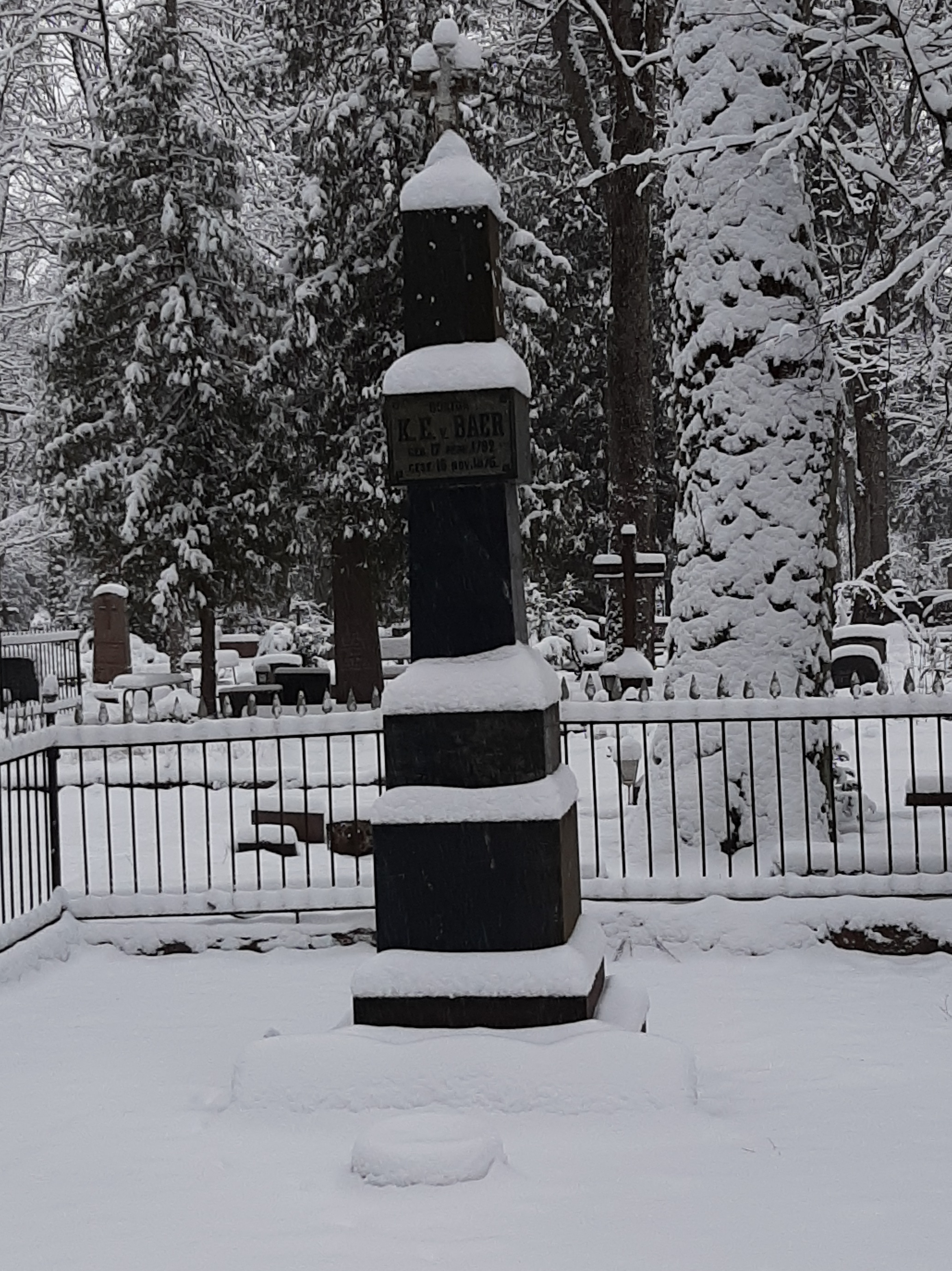 The grave of Baer, K. e. v. Nature scientist-embryologist in Tartu. rephoto