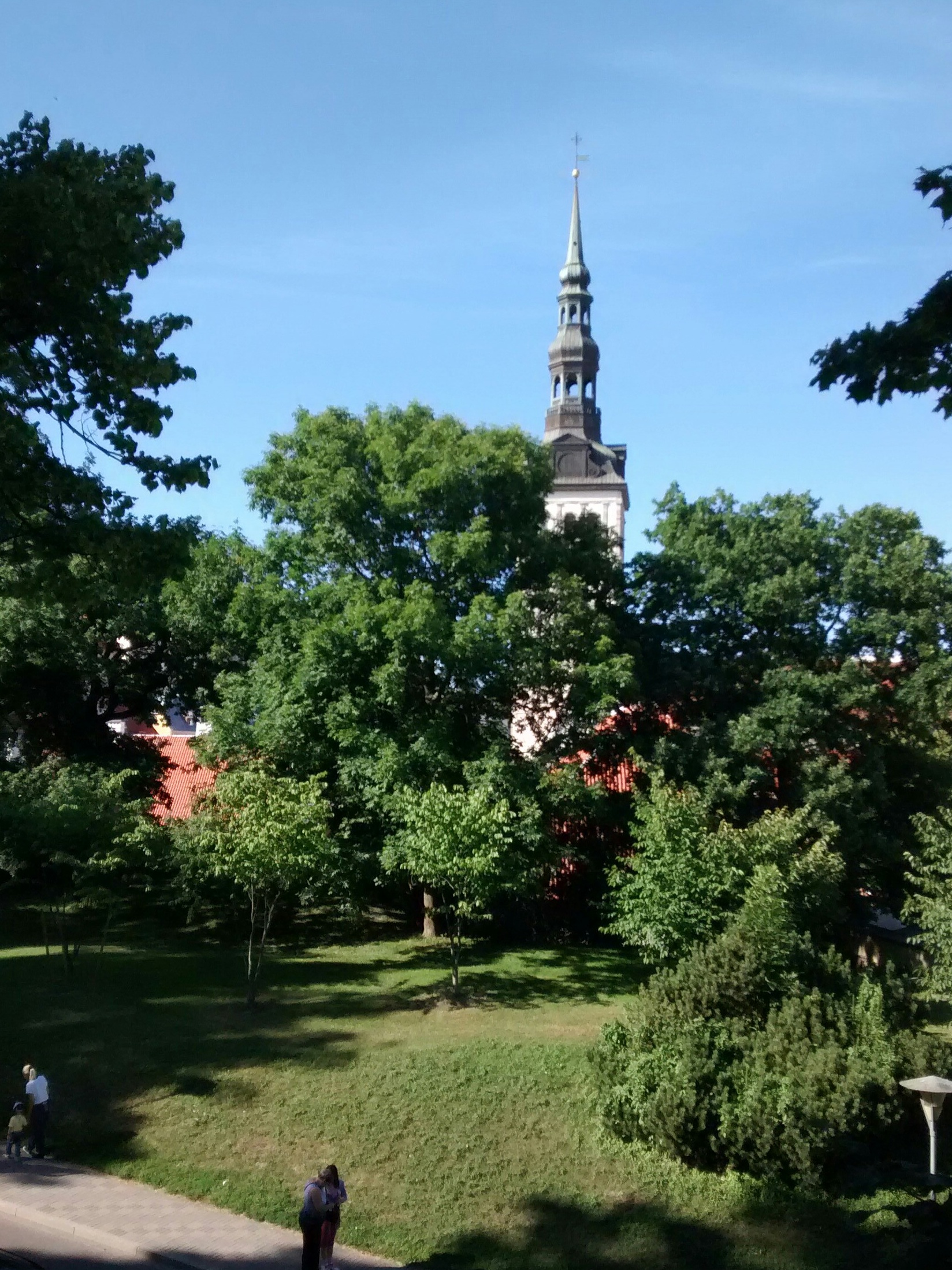 Tallinn, Niguliste kirik, vaade Harjuvärava mäelt. rephoto