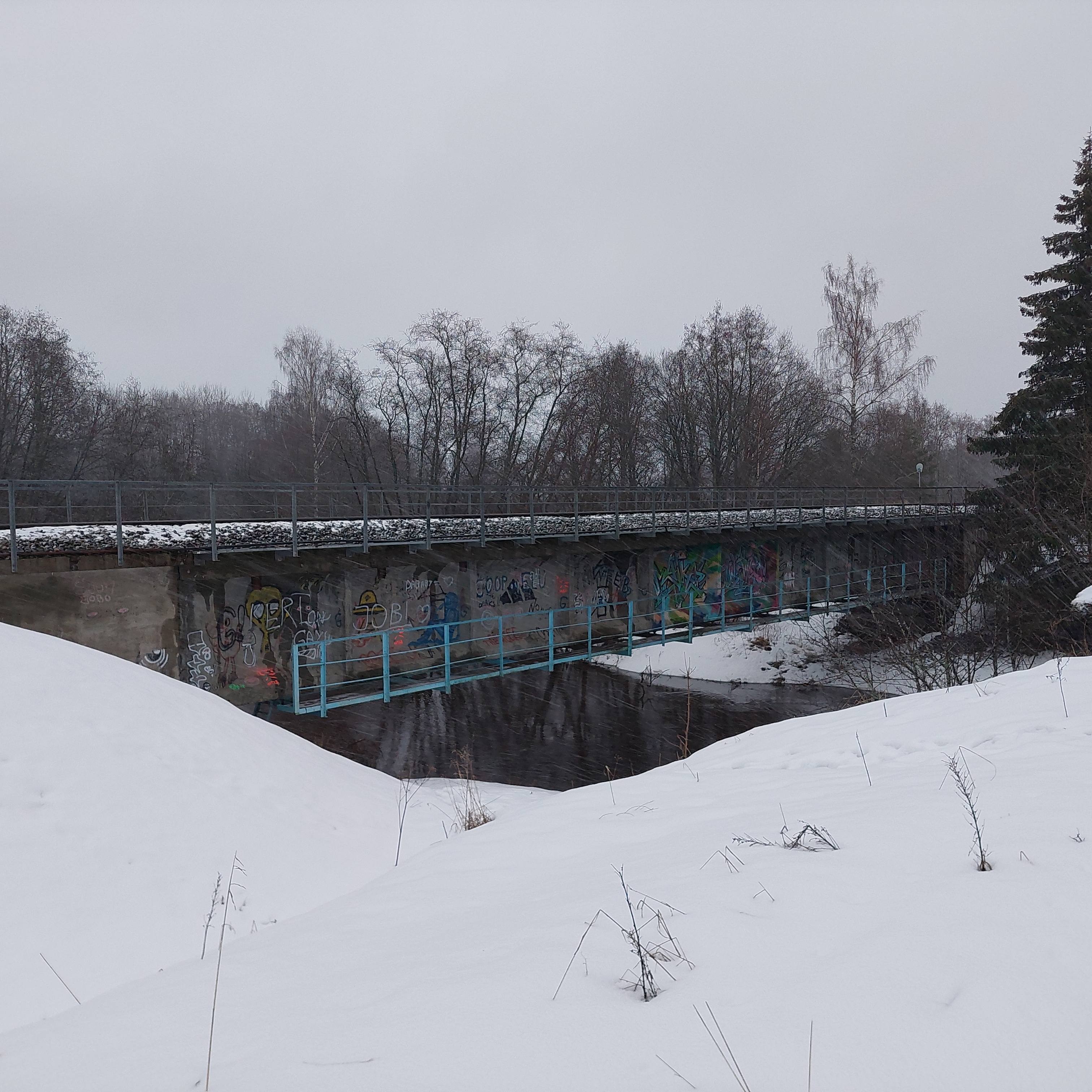 Railway bridge across the Keila River Kiisa rephoto