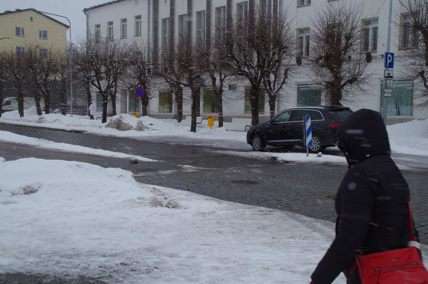 Rakvere TÜ 100 aastapäev, aurupritsi kaarik tribüüni ees rephoto