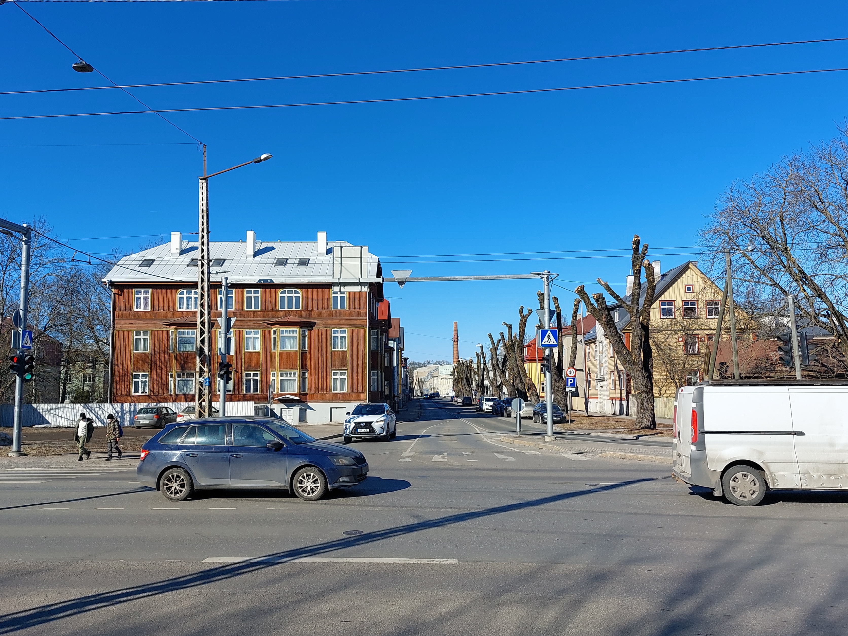 View from Paldiski Road to Ristiku Street in Tallinn rephoto