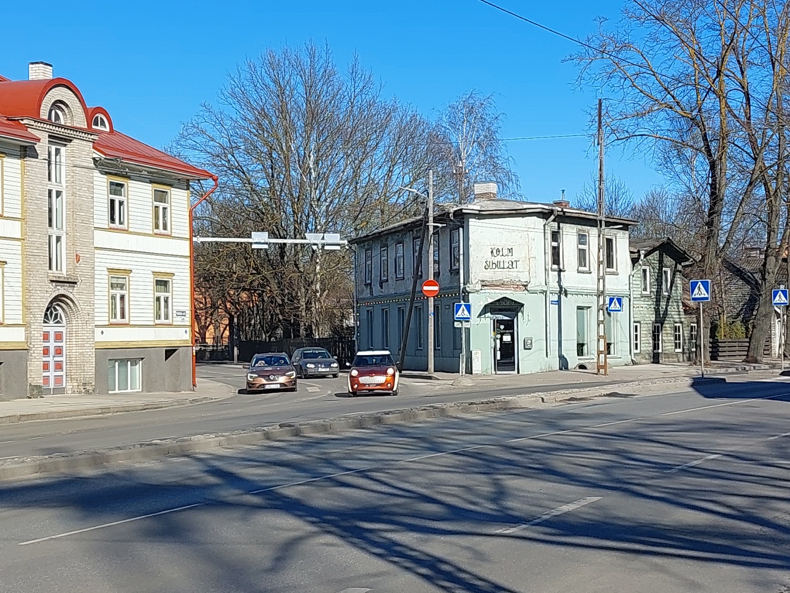 The corner of Paldiski highway and Telliskivi street in Tallinn rephoto