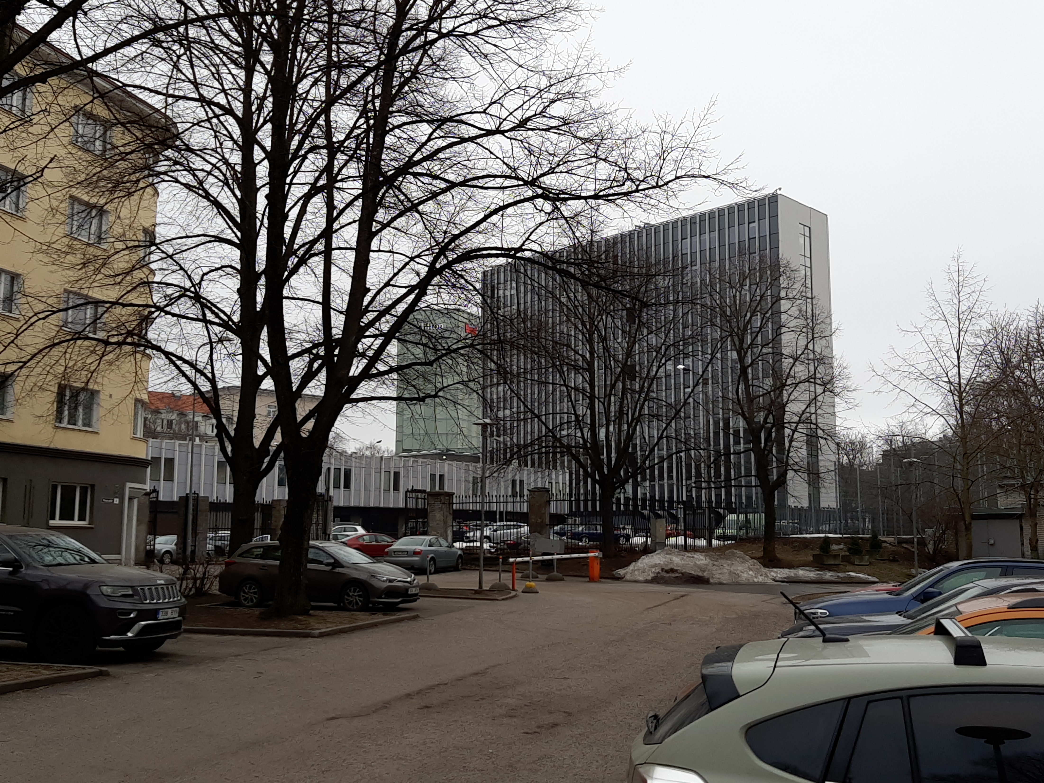 Tallinn, the construction of the TV station’s broadcasting station, view from Gogol Street. rephoto
