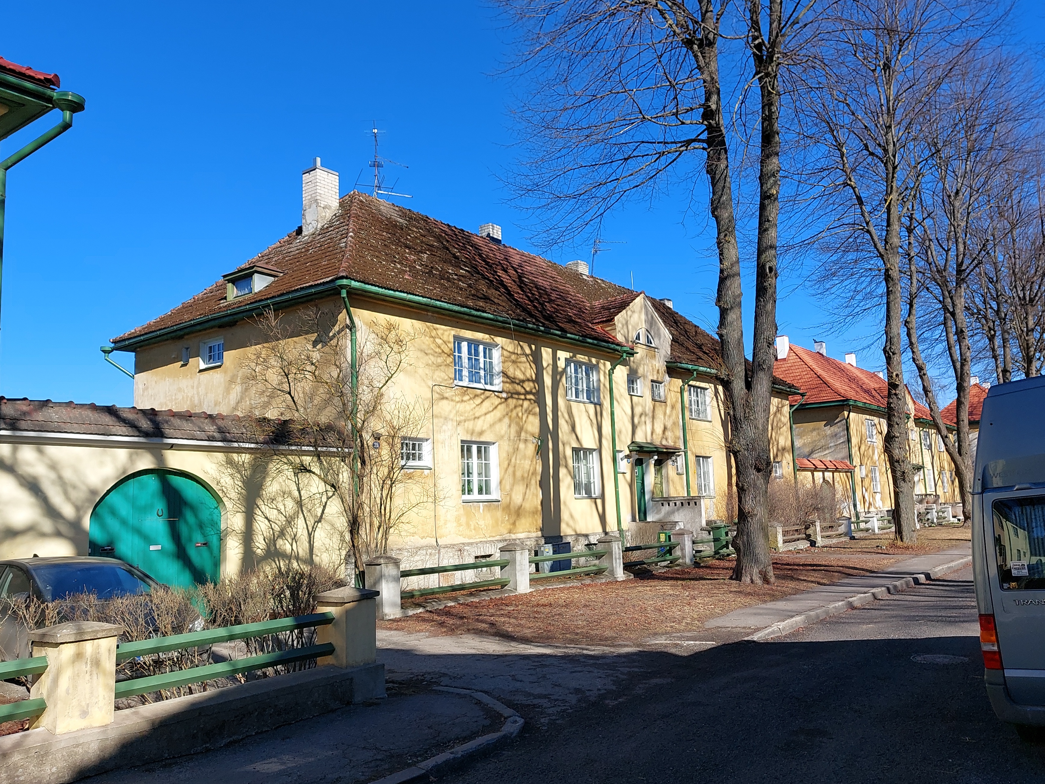EÜ Oma Kolle asum Pelgulinnas, vaade. Arhitektid Johannes Pikkov, Herbert Johanson, Eugen Habermann rephoto