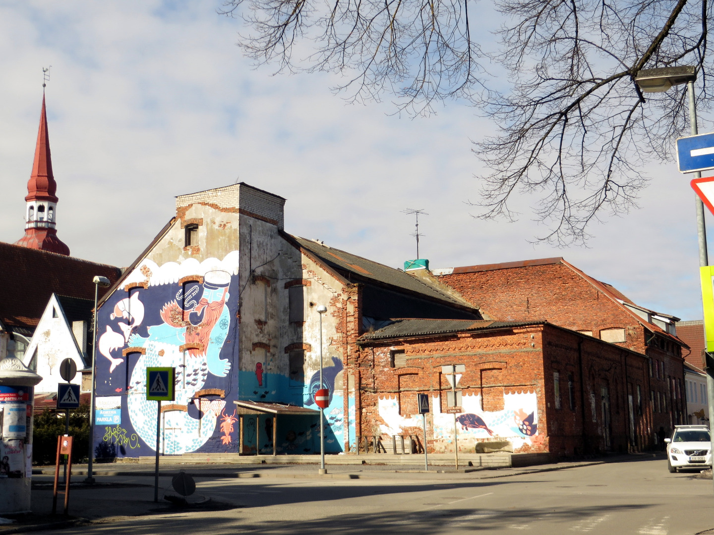 Buildings of the former h. Pulsi beer factory rephoto