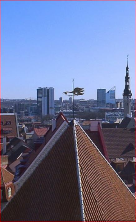 View from the court viewpoint to the Old Town of Tallinn rephoto
