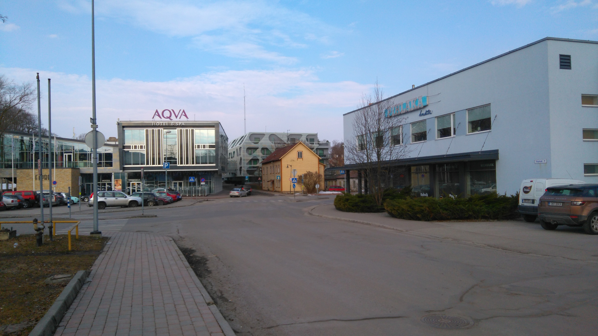 Parkali Street in Rakvere, view of Pika Street rephoto