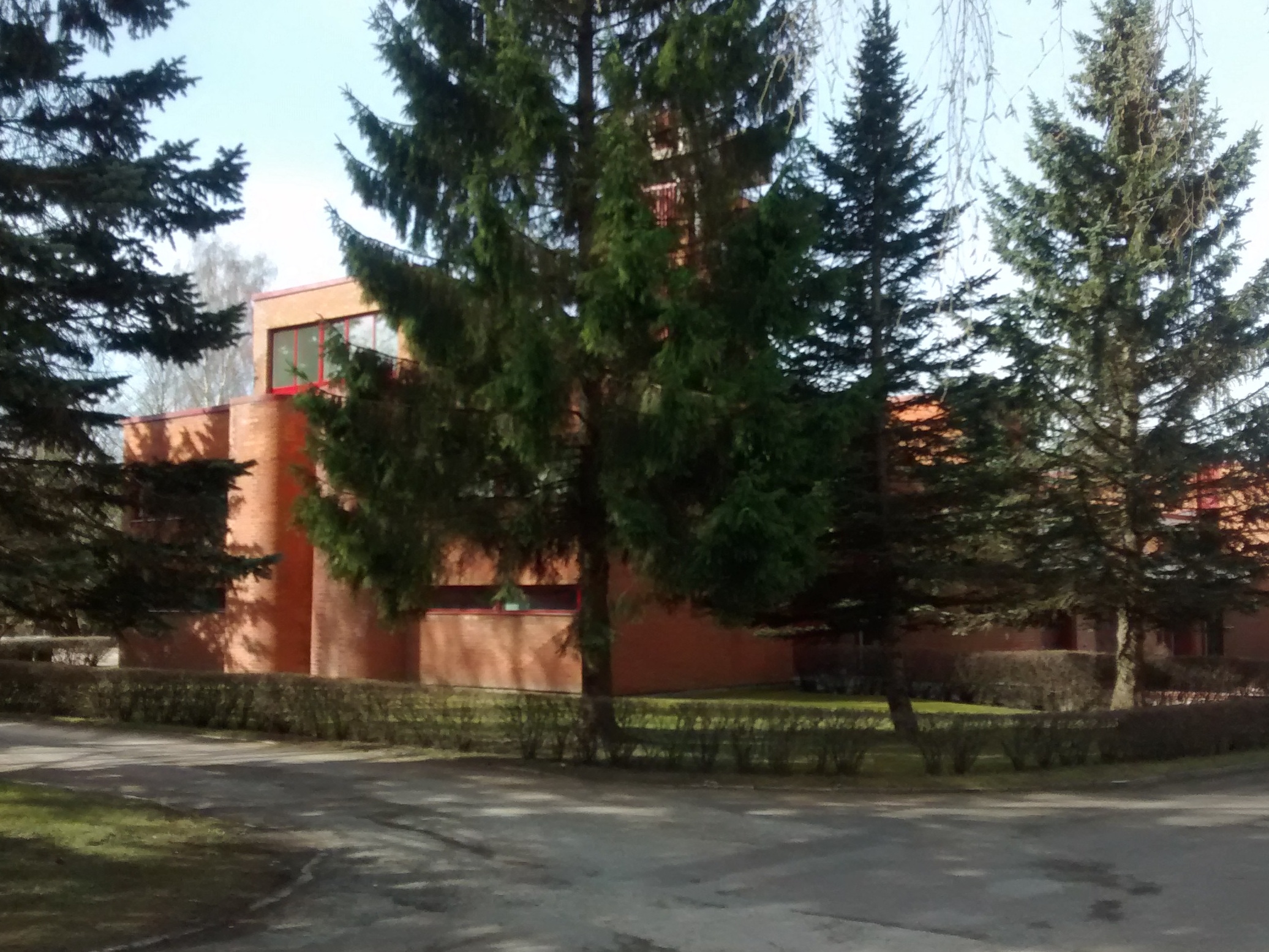 Fire extinguishing store in Viljandi, view of the building. Architect Toomas Rein rephoto
