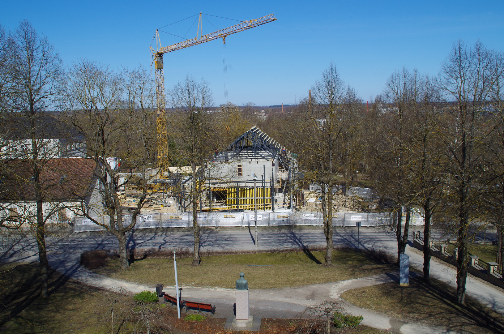 Rakvere, view from Vallimäe towards the people rephoto