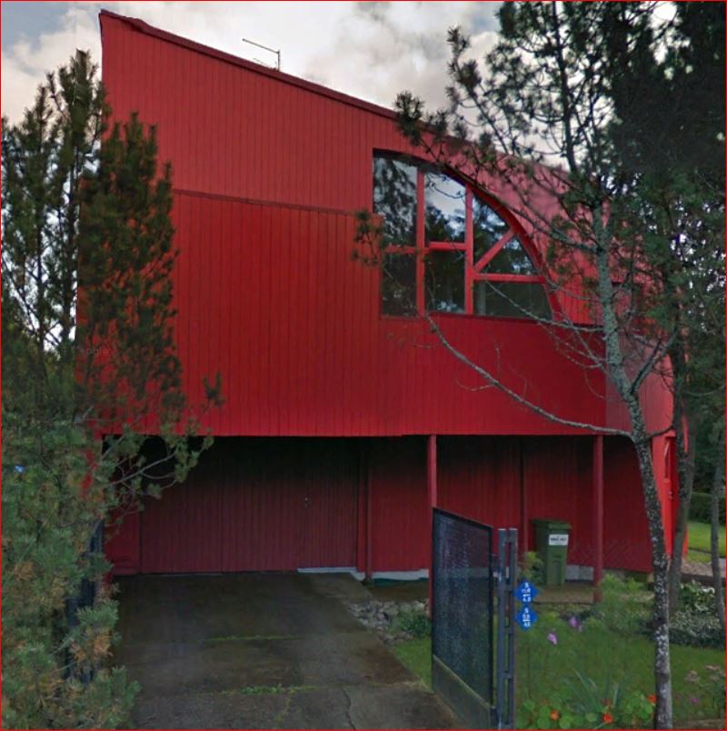Eramu Tallinnas Meriväljal (nn Venna maja), vaade hoonele. Arhitekt Veljo Kaasik rephoto