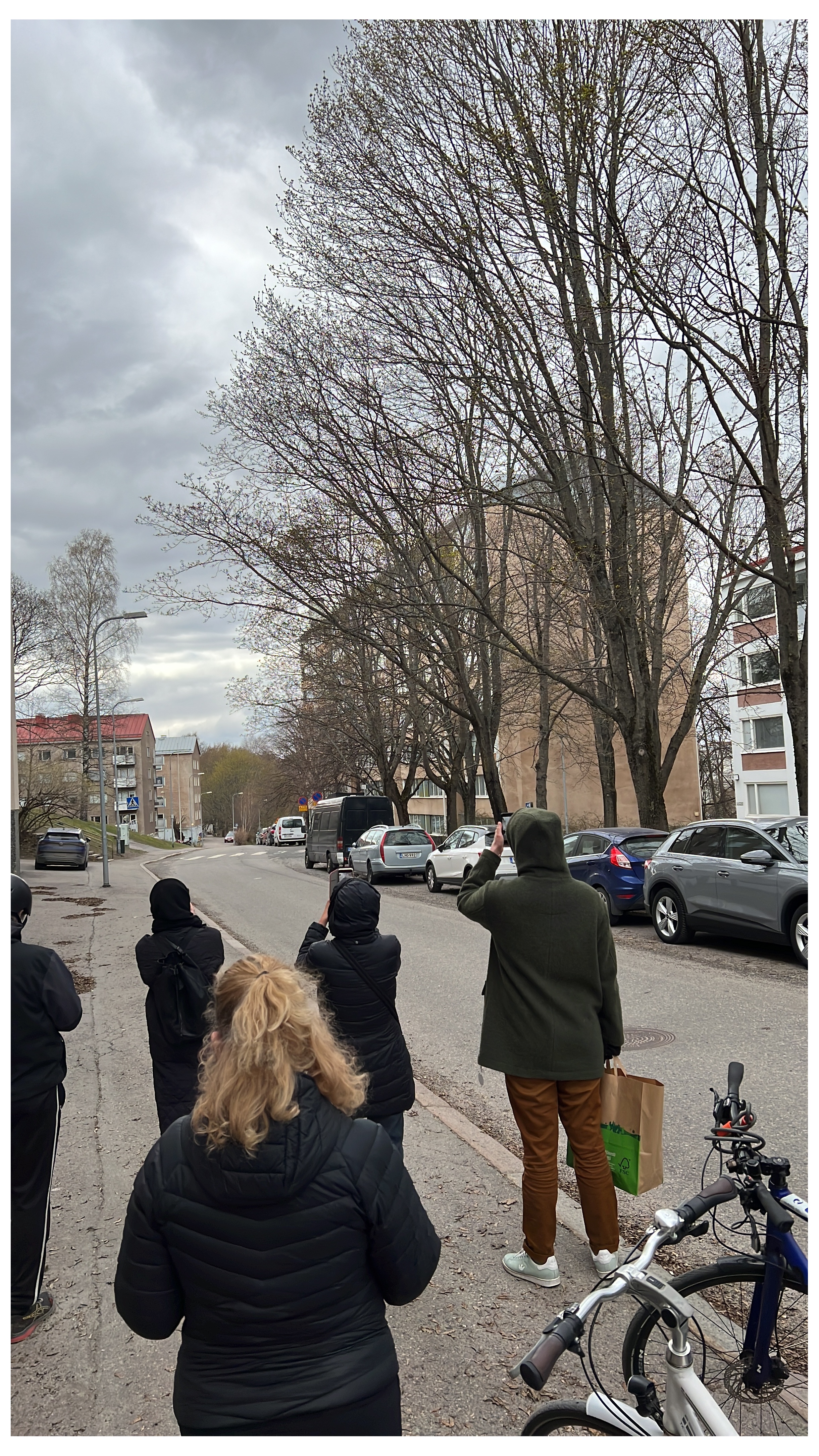 Näkymä Vellamonkatua pitkin pohjoiseen rephoto