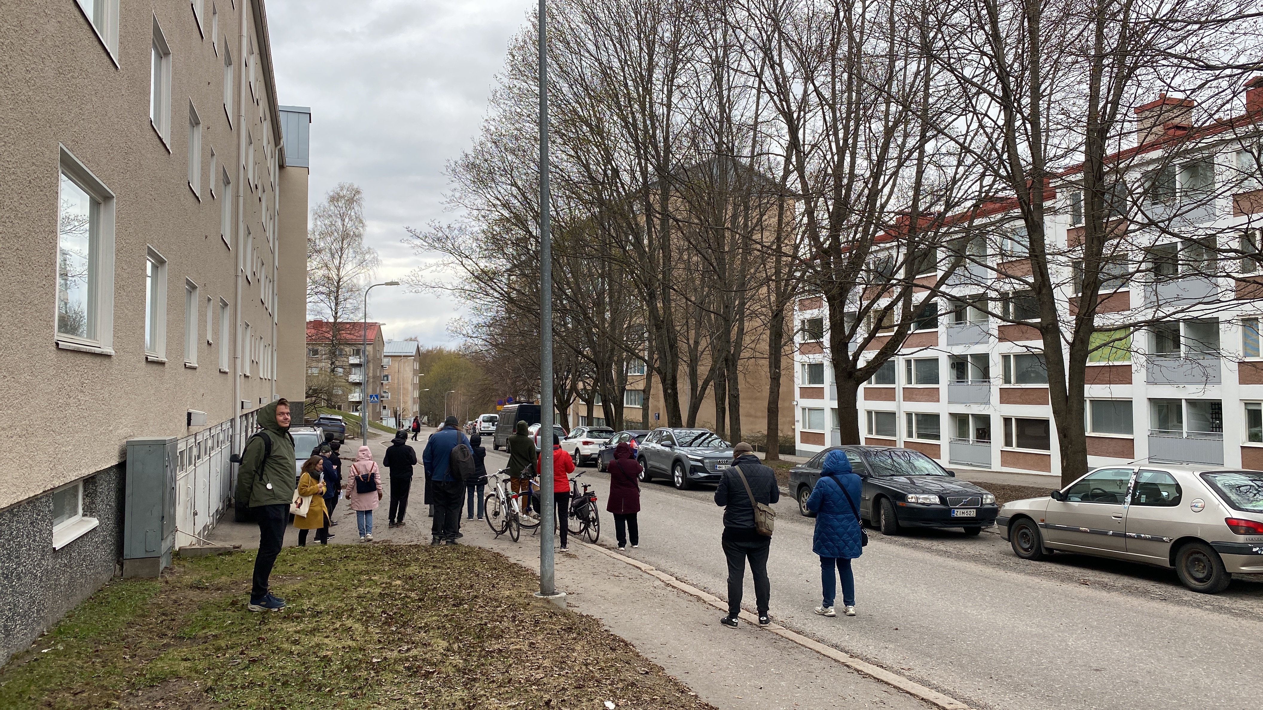 Näkymä Vellamonkatua pitkin pohjoiseen rephoto