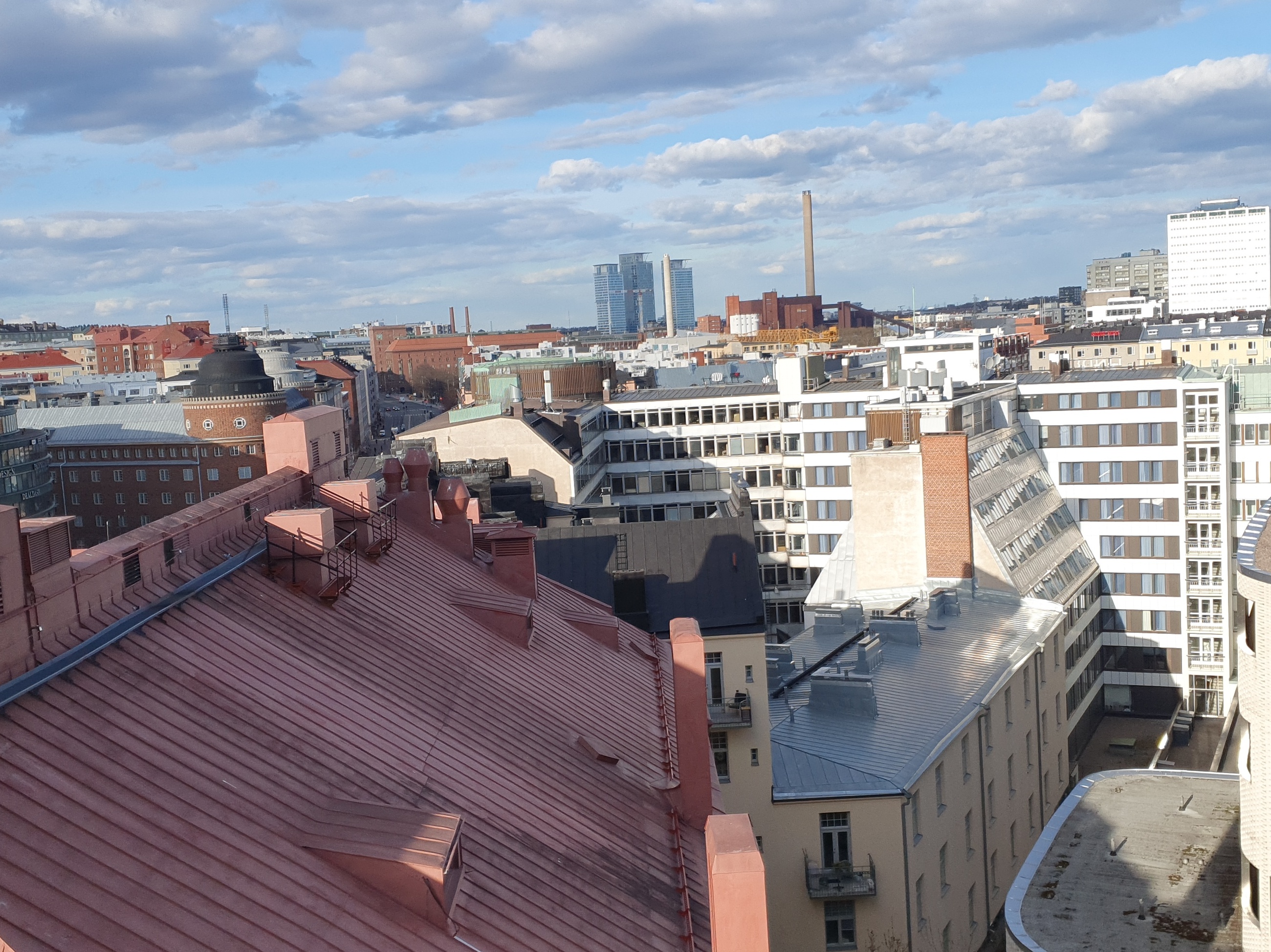 Panoraama Työväentalon tornista koilliseen rephoto