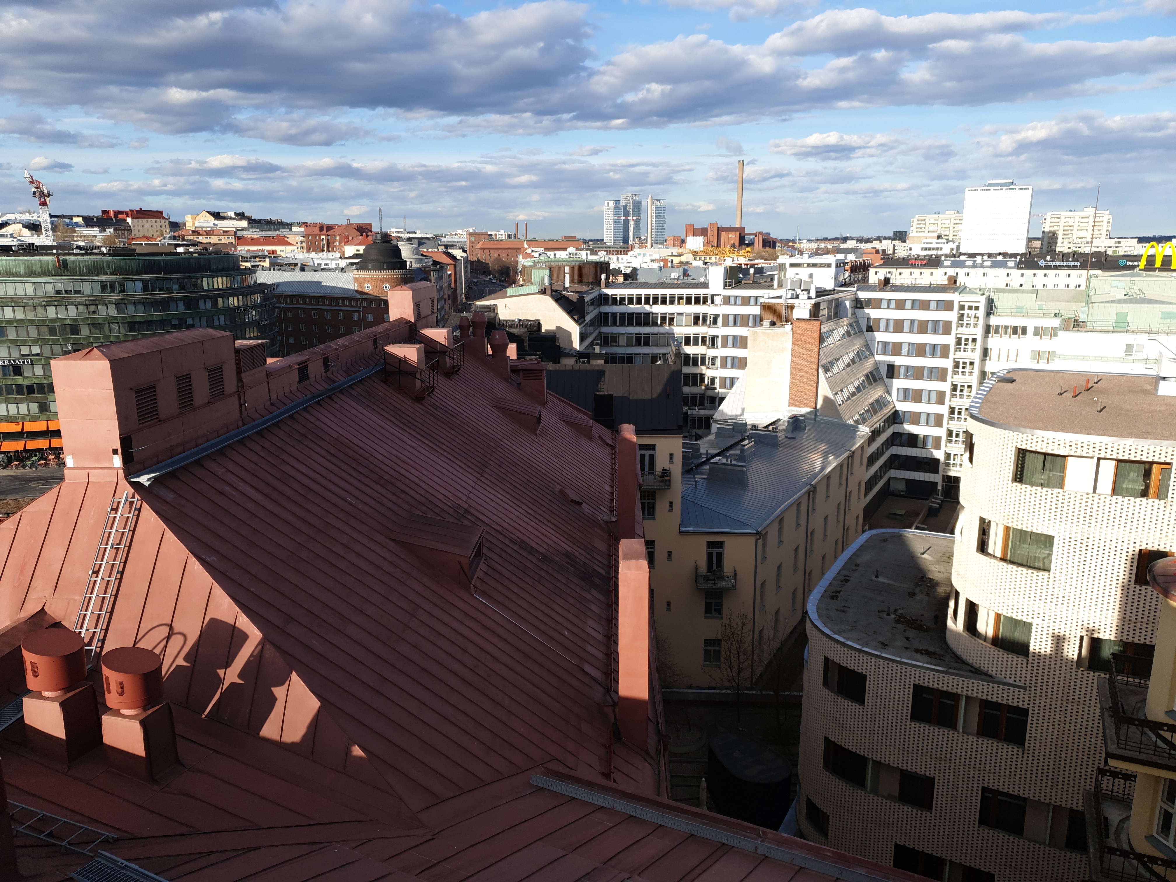 Panoraama Työväentalon tornista koilliseen rephoto