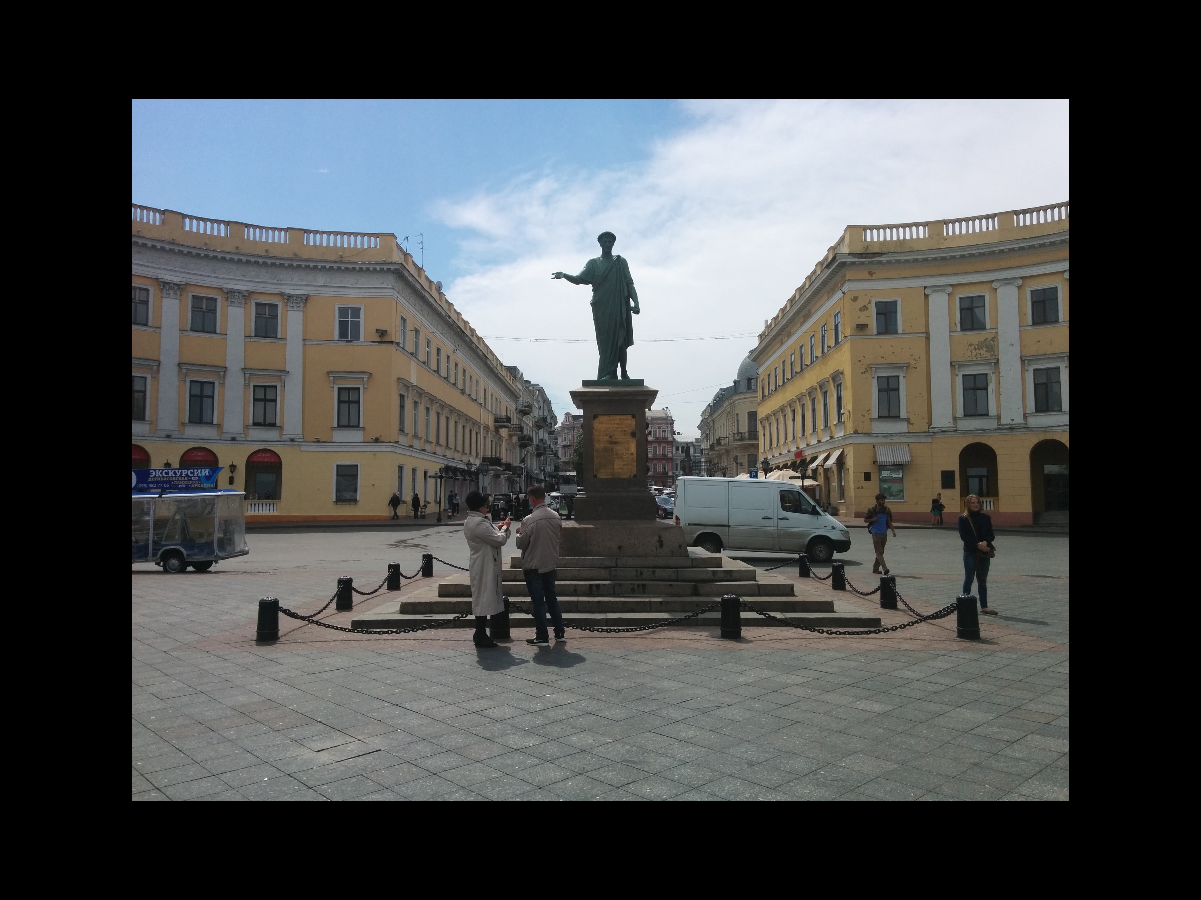 Odessa vaade. Nikolai bulvari algus ja Richelieu ausammas rephoto