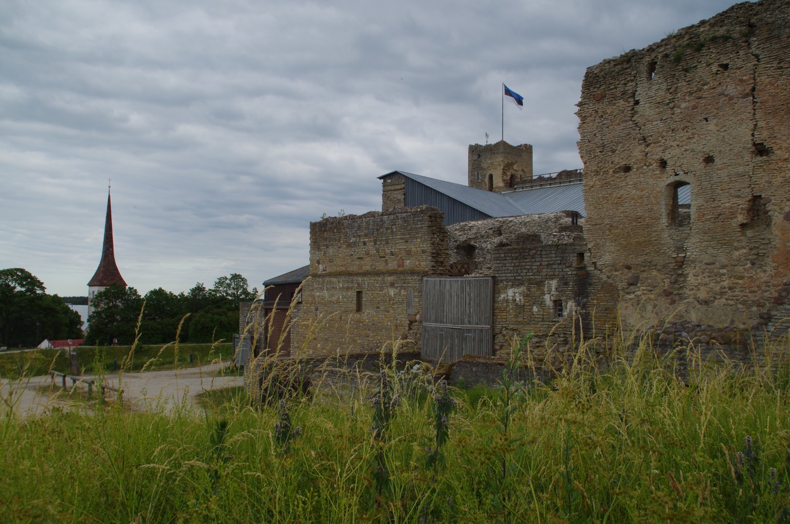 Vaade linnuse varemetele ja Rakvere linnale. rephoto